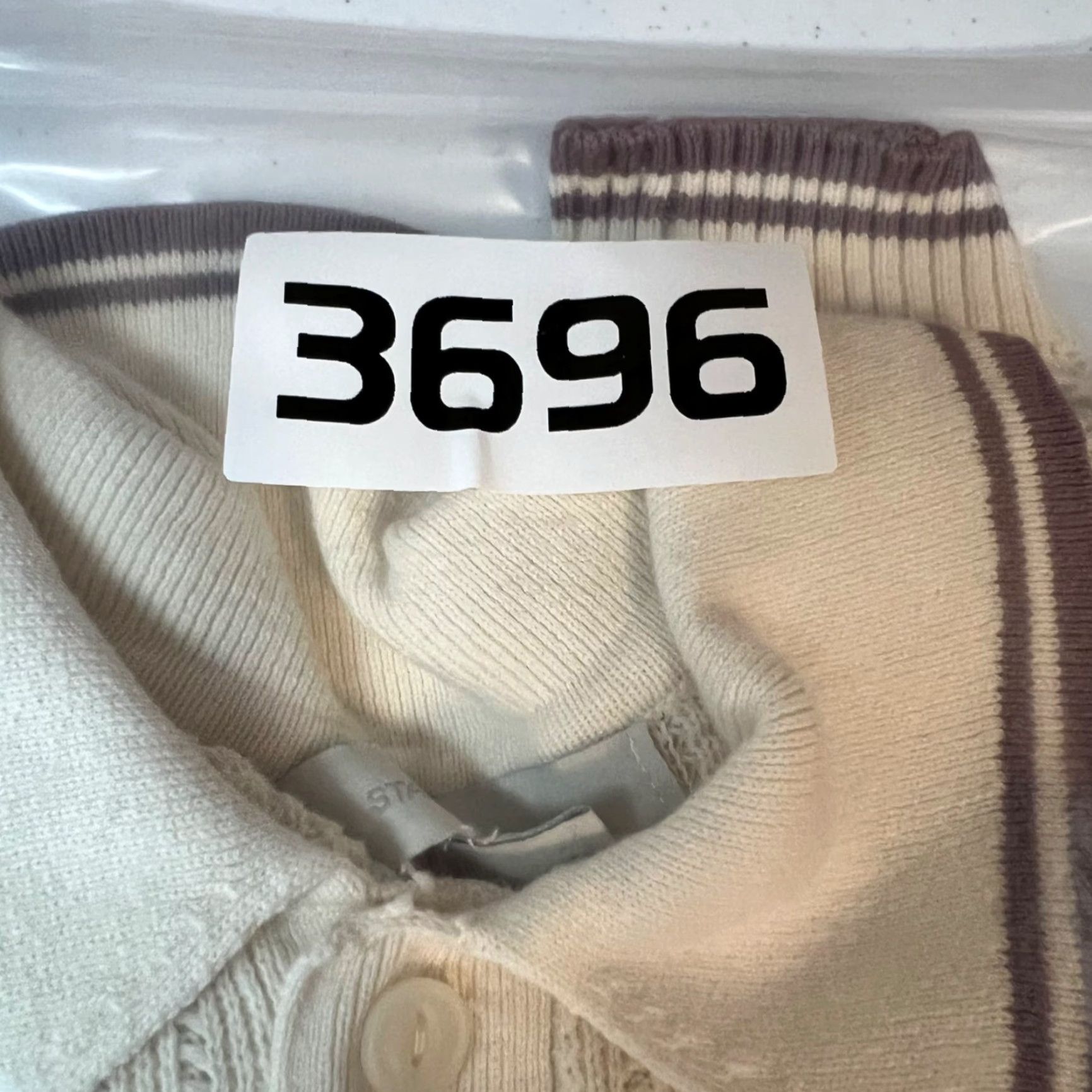 CLOT Standard Cloth Shirt Short Sleeve Ivory Knit Button-Up Burgundy Trim Mens Small Casual 90s? Size US S / EU 44-46 / 1 - 7 Thumbnail