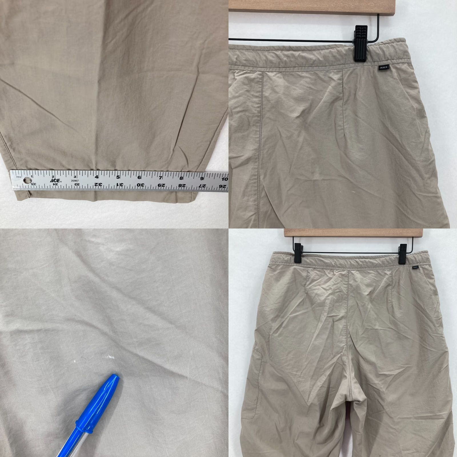 Vintage REI Hiking Pants Women's 14 Gray 100% Nylon Drawstring UPF 50 Outdoors Cropped Pants Size 24" / US 00 / IT 34 - 8 Thumbnail
