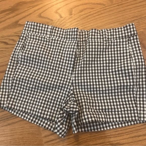 J.Crew J. Crew Navy White Gingham Chino Shorts Size 6 Size 28" / US 6 / IT 42 - 1 Thumbnail