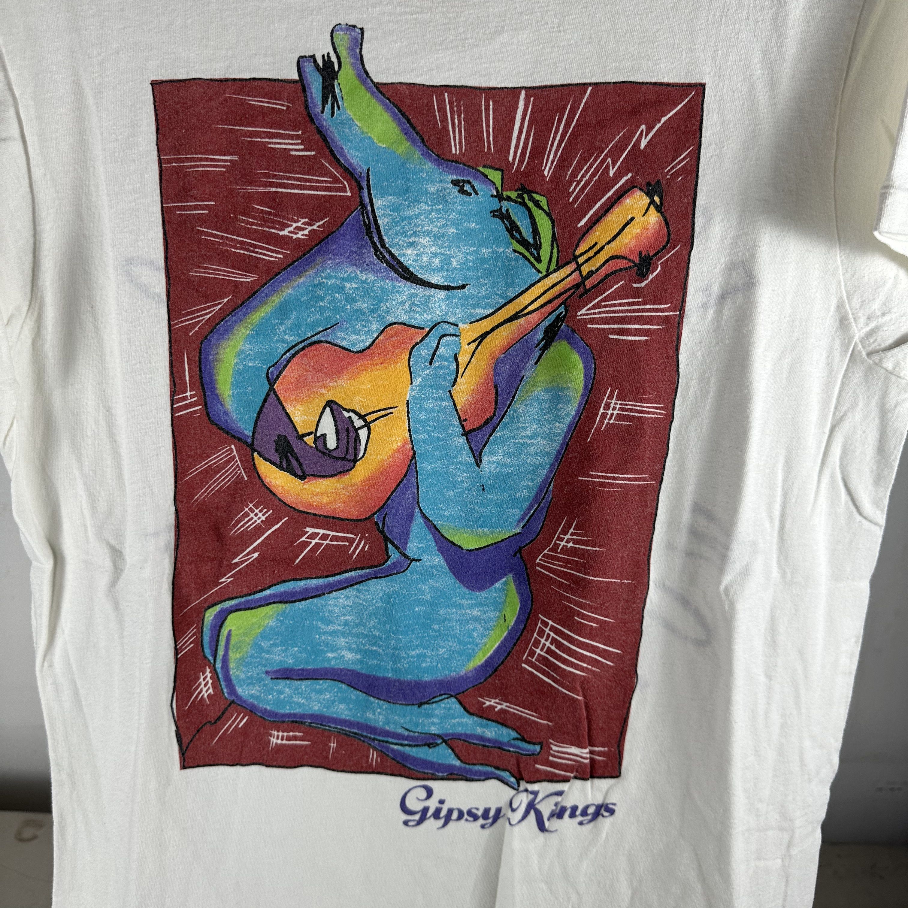 Vintage 1991 Gipsy Kings Este Mundo World Tour Concert T-Shirt Size US M / EU 48-50 / 2 - 2 Thumbnail