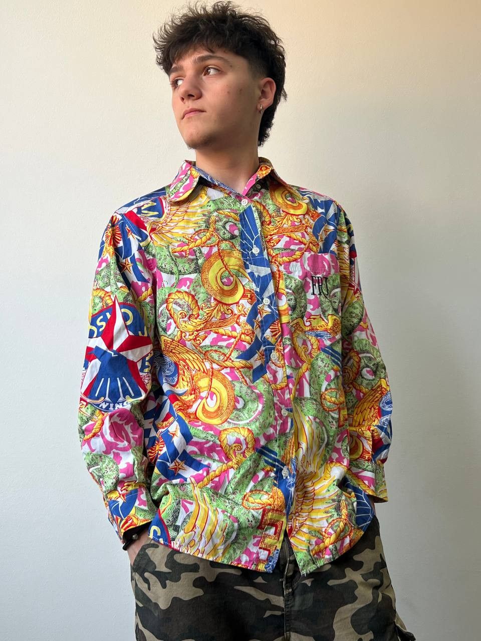 Gianfranco Ferre JPG style overprinted Gianfranco Ferre shirt Size US S / EU 44-46 / 1 - 1 Thumbnail