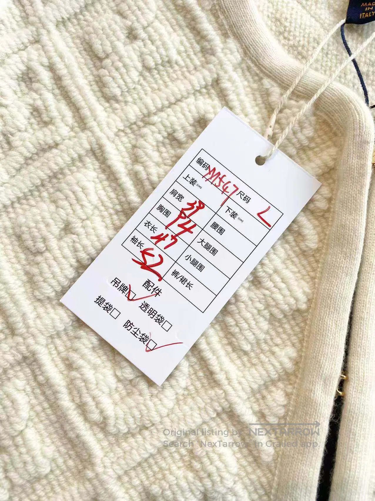 Louis Vuitton Louis Vuitton 26SS embossed cashmere cardigan| Size L / US 10 / IT 46 - 8 Thumbnail