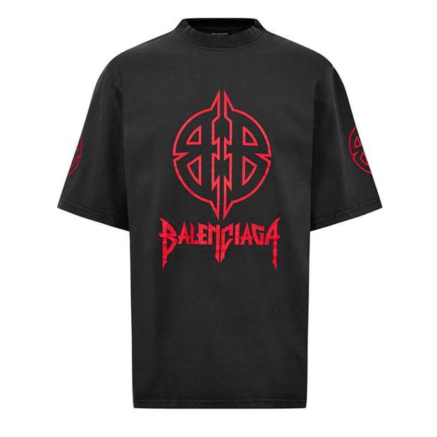 o1g2r1mq0324 T-Shirt in Black & Red