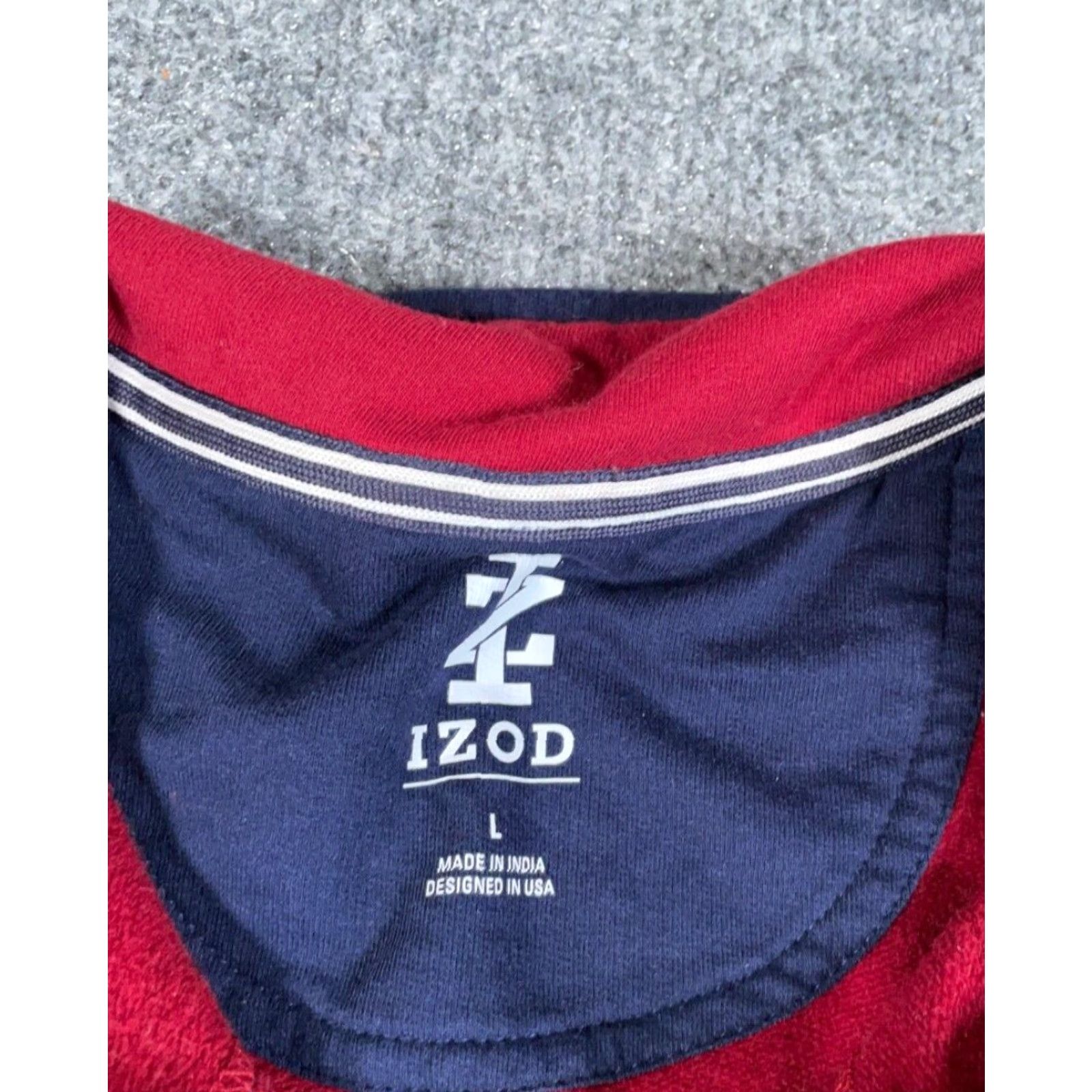 Izod VINTAGE IZOD Rugby Shirt Club 1/4 Zip Men’s Large Red Blue Stripe Polo 90s Preppy Mens Size US L / EU 52-54 / 3 - 3 Thumbnail