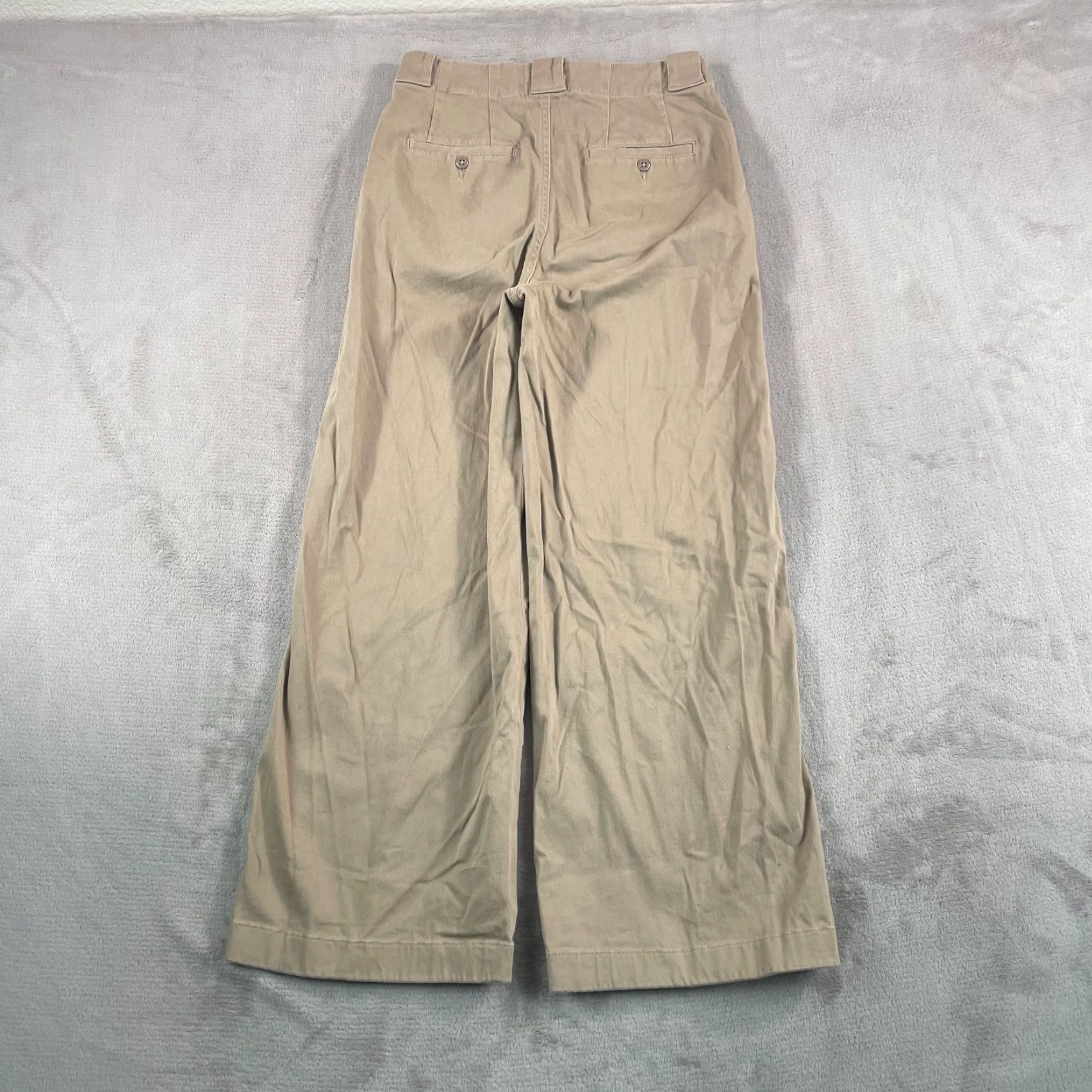 Polo Ralph Lauren VINTAGE Polo Ralph Lauren Wide Leg Cargo Trouser Pant Women 4 Beige Utility Inspired Size 27" / US 4 / IT 40 - 4 Thumbnail