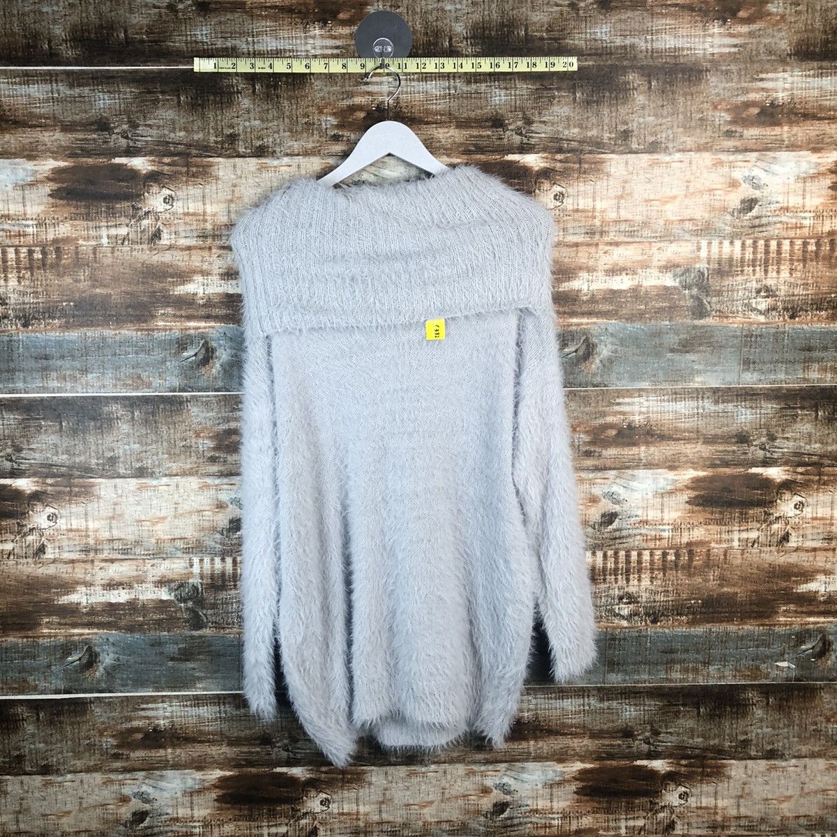 Japanese Brand DL Persodea Gray Turtle Neck Mohair Knitwear #C332 Size L / US 10 / IT 46 - 11 Thumbnail