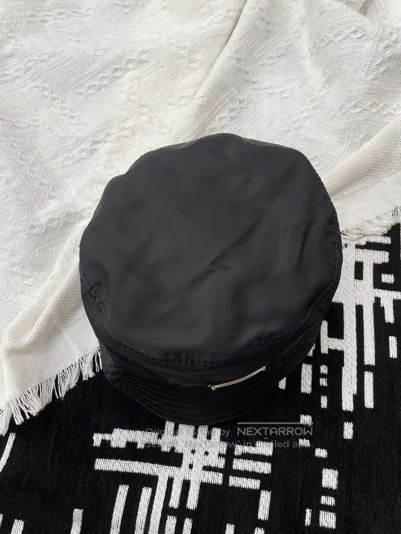 Prada Prada SizeM Black nylon triangle mark fisherman's hat Size ONE SIZE - 4 Thumbnail