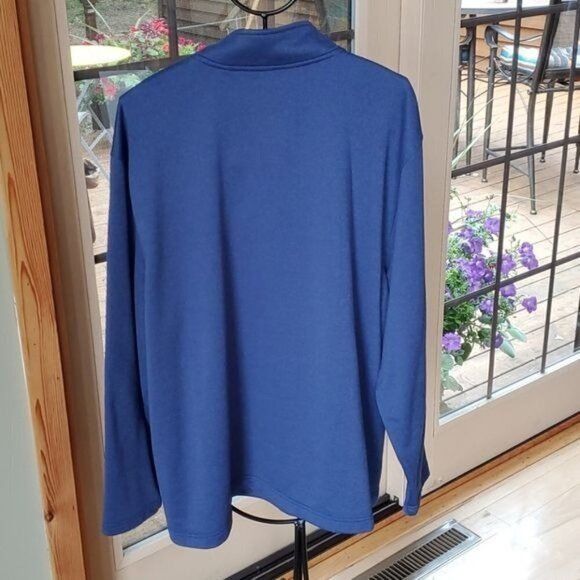 Izod Izod Graphic Logo Blue 1/4 Zip Long Sleeve Mock Neck Sz XL P Size US XL / EU 56 / 4 - 5 Thumbnail
