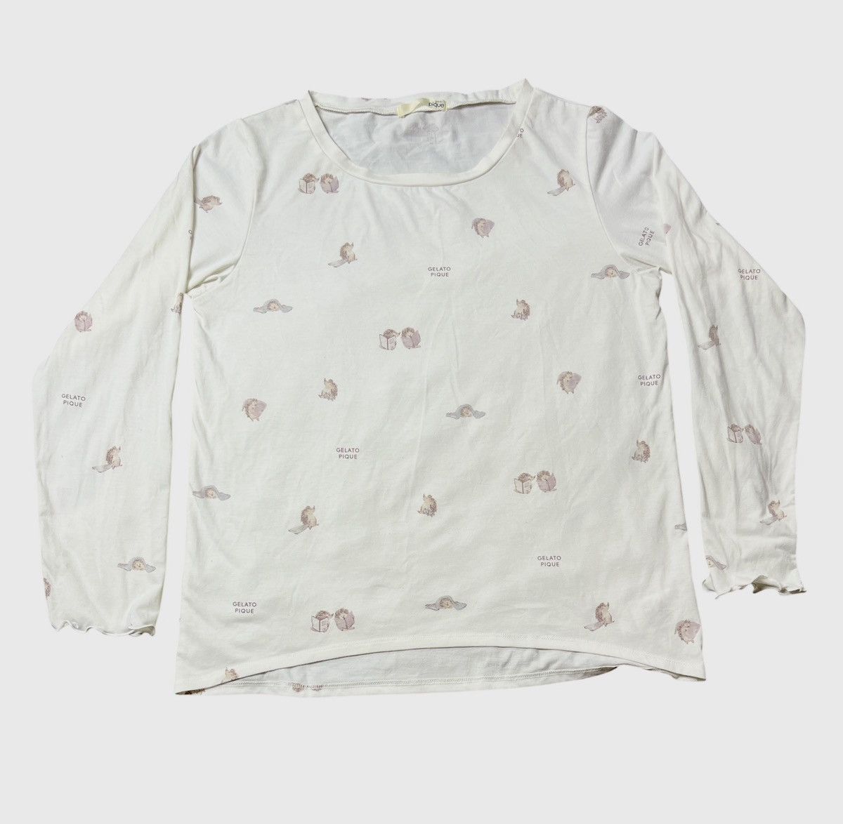 Designer Gelato Pique Long Sleeve HedgeHog Design Size M / US 6-8 / IT 42-44 - 1 Thumbnail