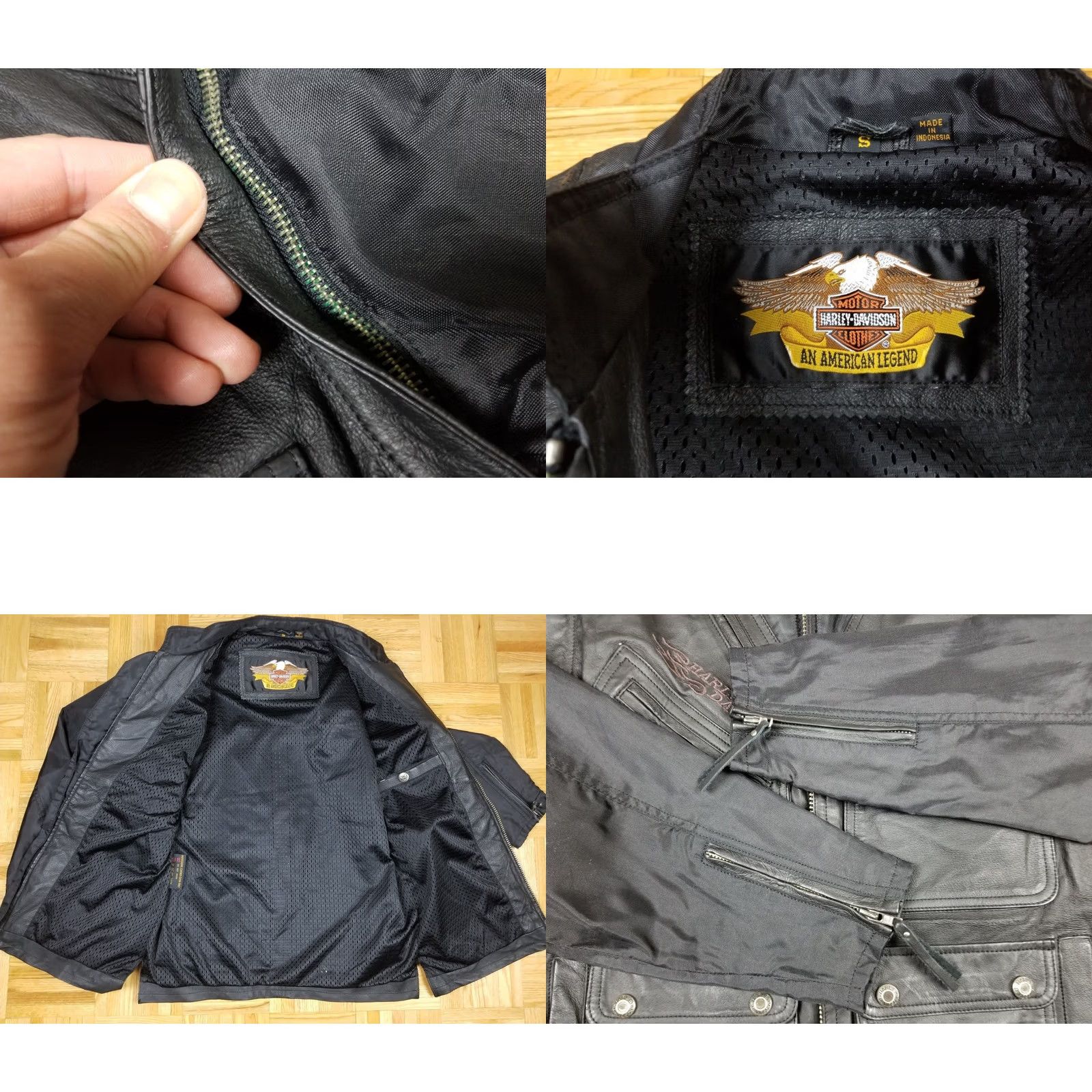 Harley Davidson VINTAGE Harley-Davidson Motorcycle Leather Jacket SHIRT Size US S / EU 44-46 / 1 - 8 Thumbnail