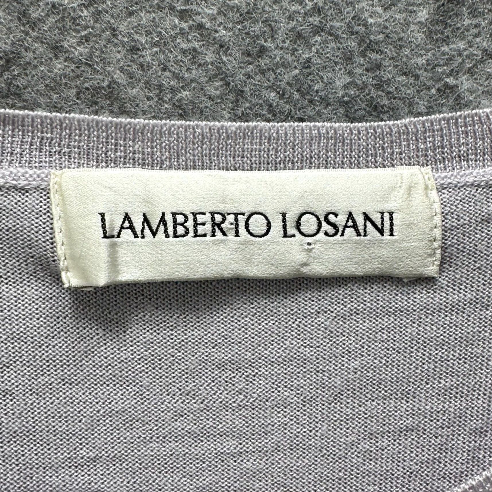 Vintage Lamberto Losani Sweater Womens 38 Gray Wool Silk Scoop Neck Pullover Italy Size XS / US 0-2 / IT 36-38 - 5 Thumbnail