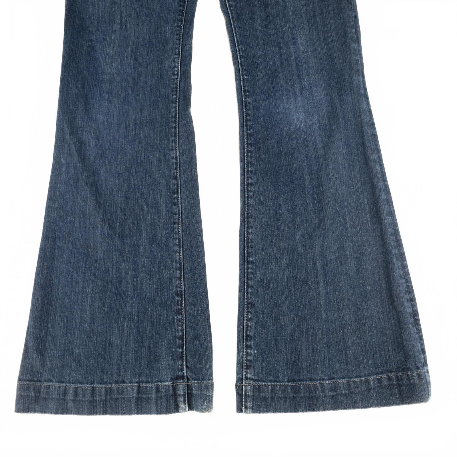 Express Express Eva Fit & Flare Blue Denim Jeans Size 6R Size 28" / US 6 / IT 42 - 4 Thumbnail