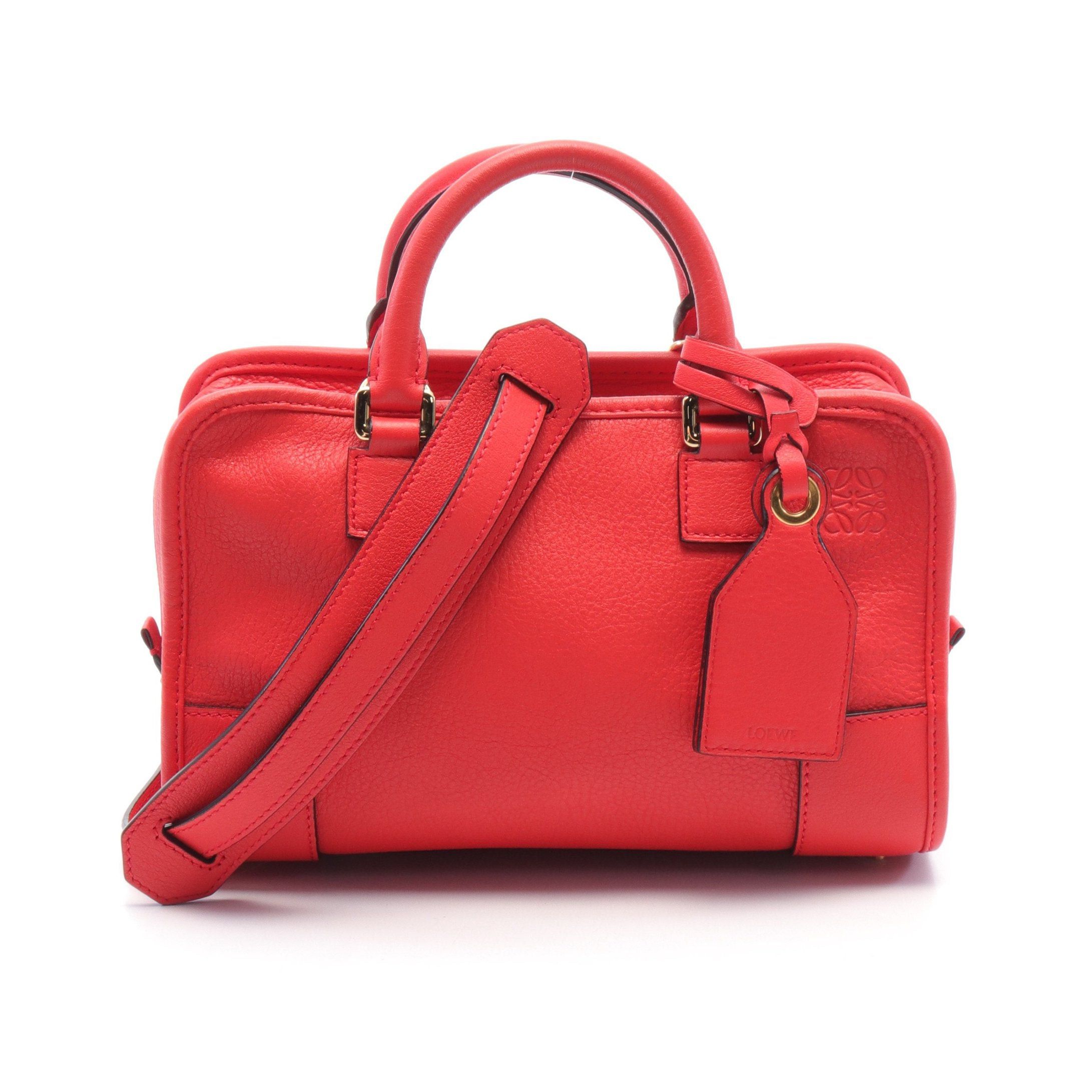 Loewe Loewe Amazona23 Handbag Leather Red Size ONE SIZE - 1 Thumbnail