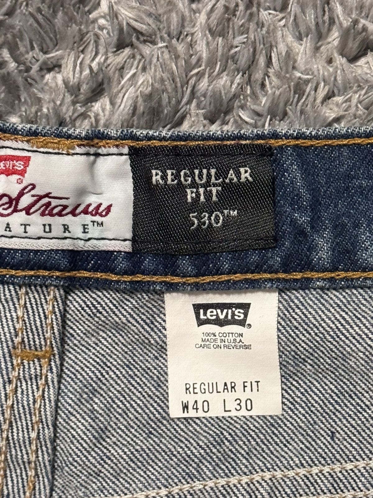 Levi's × Levi's Vintage Clothing × Vintage Levi’s Orange Tab Jeans 530 38x30 Vintage Tapered Denim 90s Size US 38 / EU 54 - 6 Thumbnail