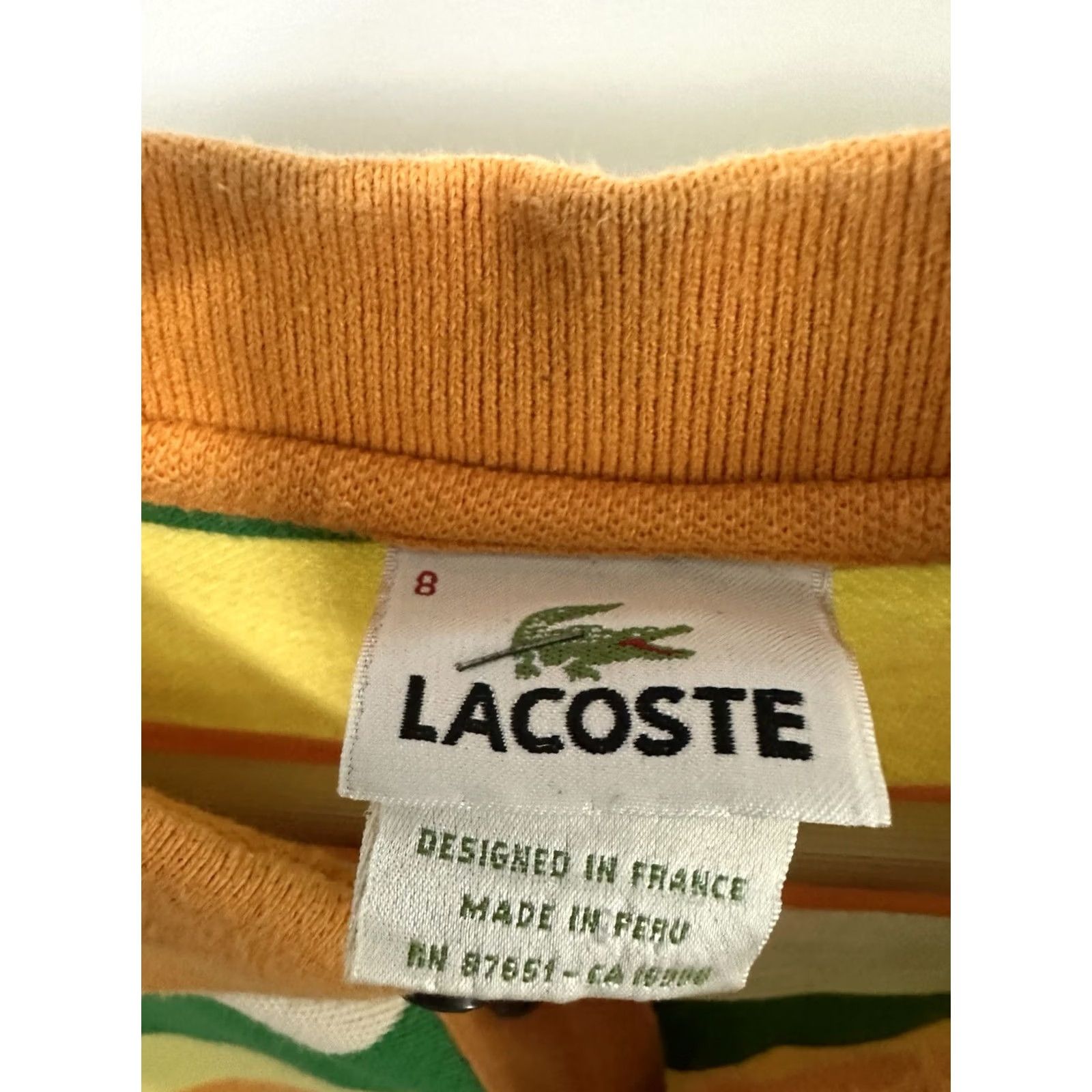 Lacoste Lacoste Polo Shirt Mens Short Sleeve Multicolor Alligator Striped Size 8 Size US M / EU 48-50 / 2 - 3 Thumbnail