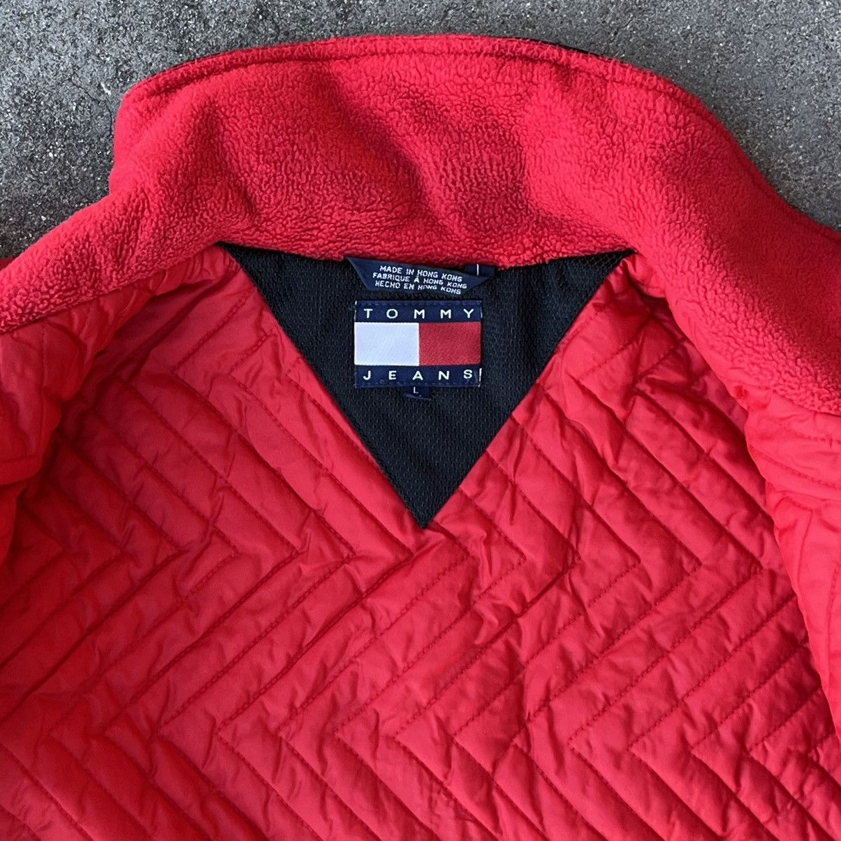 Tommy Hilfiger × Tommy Jeans × Vintage Vintage 90’s Tommy Jeans Mesh Jacket Sz L Size US L / EU 52-54 / 3 - 3 Thumbnail