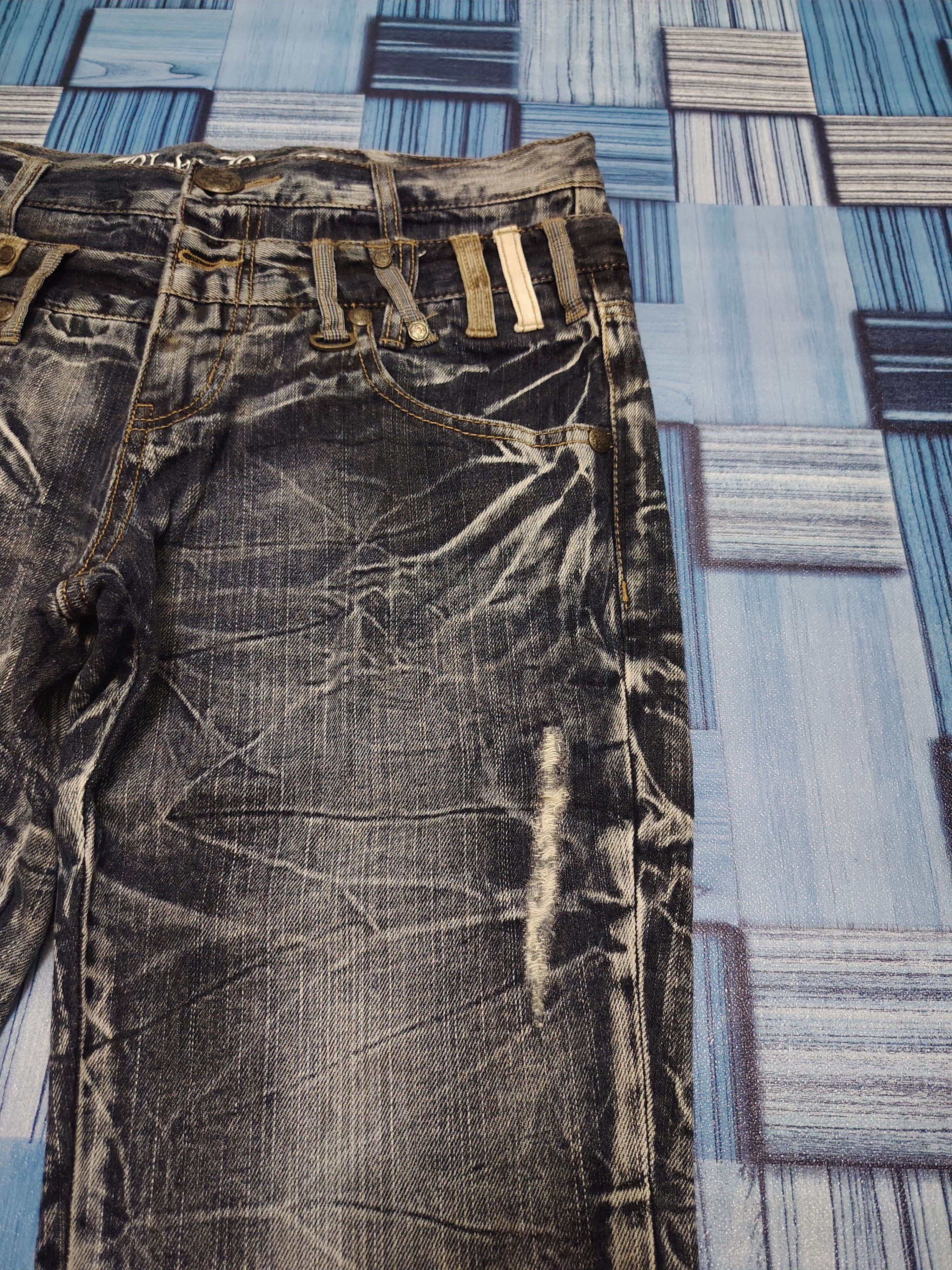 Who Decides War Japanese Blow By Blue Double Waist Flared Jeans Size US 31 - 5 Thumbnail