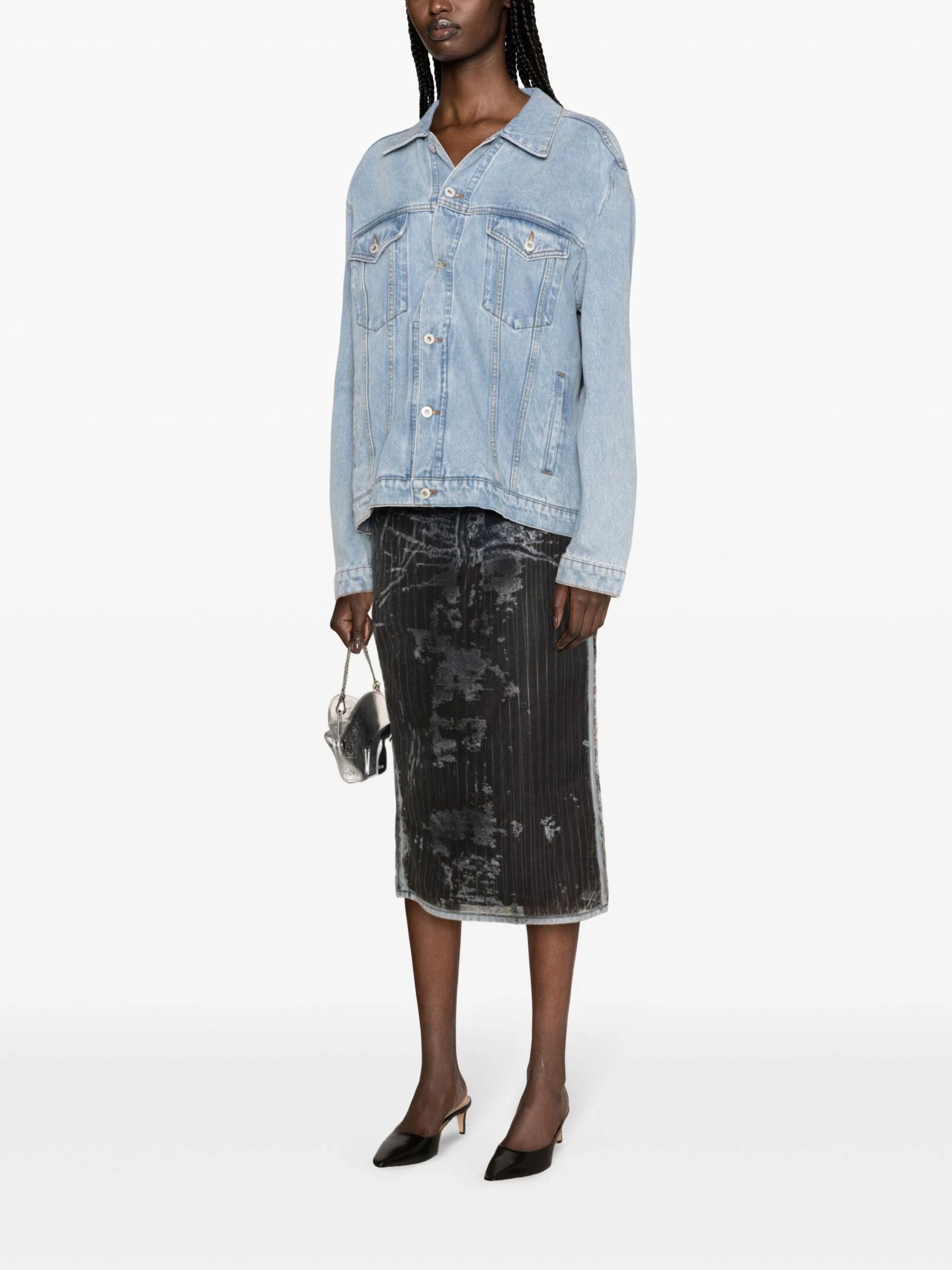Y/Project o1s22i1n0924 Denim Jacket in Light Blue Size L / US 10 / IT 46 - 3 Thumbnail