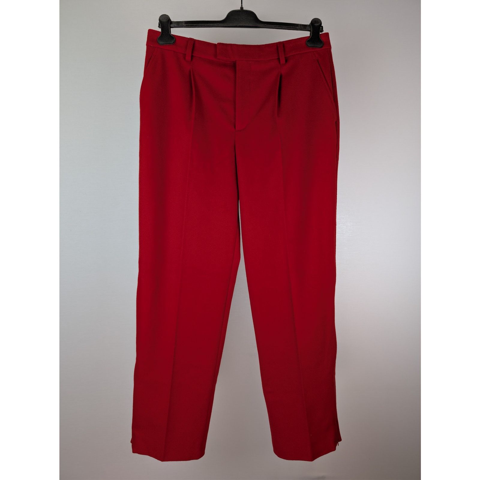 Vetements o1rshd1 High-Waisted Wool Tailored Pants in Red Size US 34 / EU 50 - 2 Thumbnail