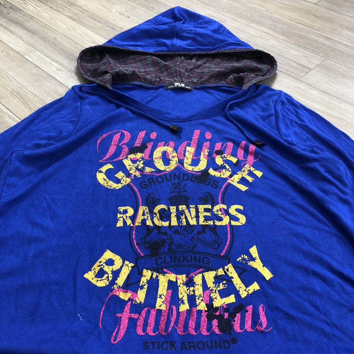 Japanese Brand × Le Grande Bleu (L.G.B.) × Seditionaries 2000s PLG Poem Double Layers Goa Lgb Ifsixwasnine 3/4 Hoodie Size US XXL / EU 58 / 5 - 2 Thumbnail