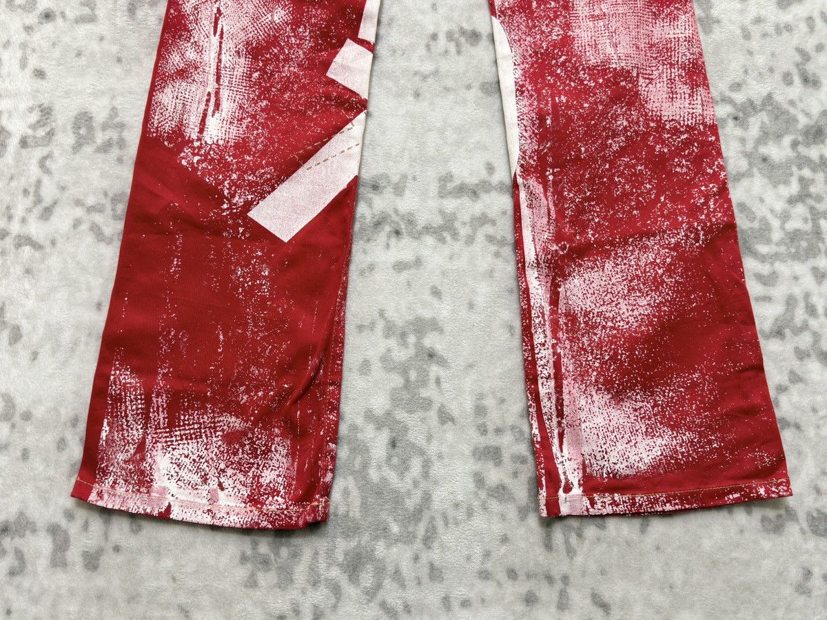 If Six Was Nine Pepe Jeans London Y2K Flare Pant Distressed Red Wash Size US 26 / EU 42 - 13 Thumbnail