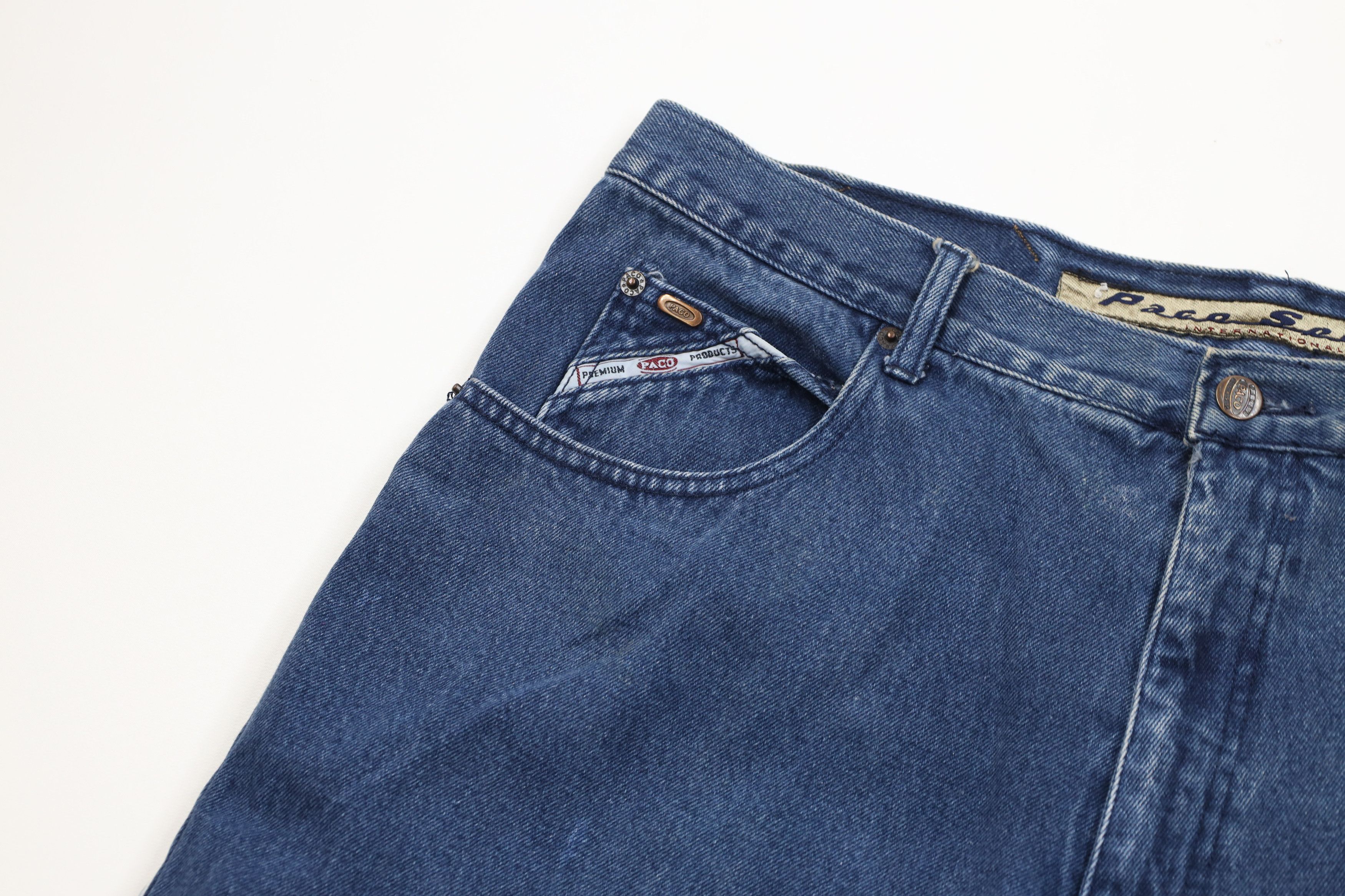 Vintage Vintage 90s Streetwear Fit Hip Hop Denim Jean Shorts Blue Size US 38 / EU 54 - 5 Thumbnail