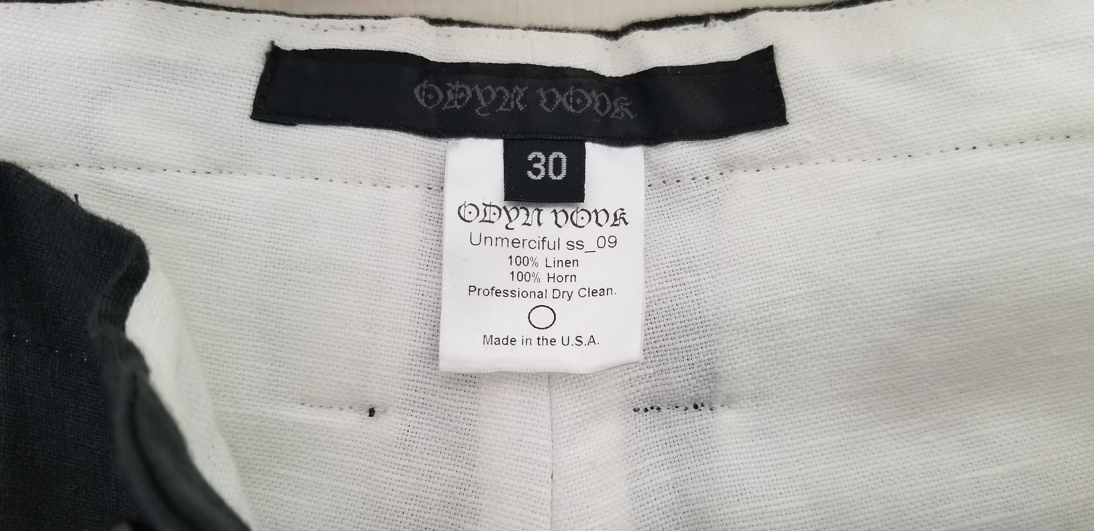 Odyn Vovk Odyn Vovk Double Layer Linen Ann Black White Demeulemeester Size US 30 / EU 46 - 10 Thumbnail