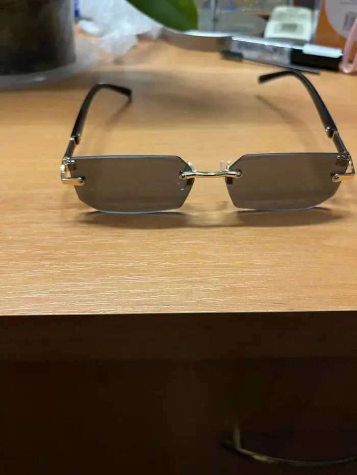 Electric Visual Black Lens Rimless Square Sunglasses Size ONE SIZE - 5 Thumbnail