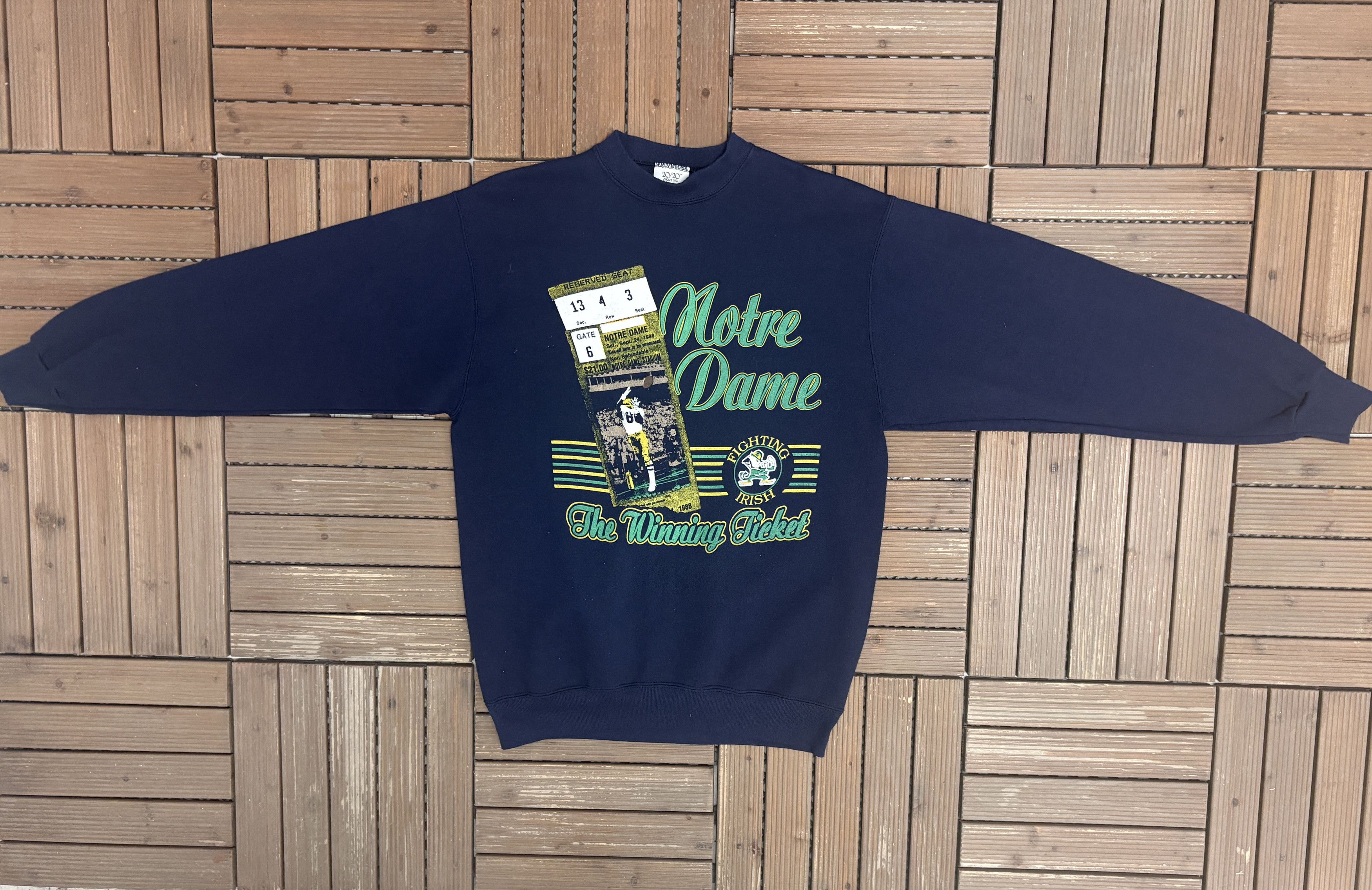 Vintage Notre Dame Fighting Irish Football Vintage Crewneck Sweater Size US L / EU 52-54 / 3 - 4 Thumbnail