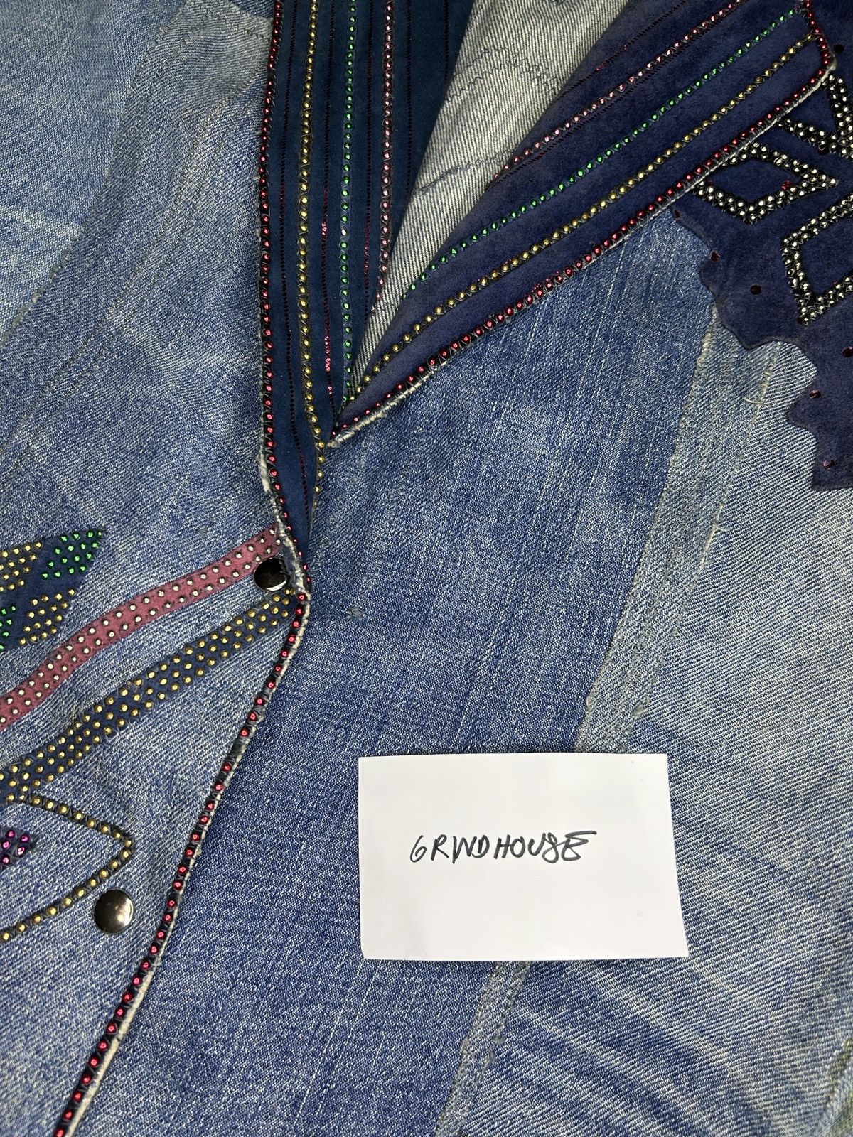 Roberto Cavalli 80s Patchwork Denim Blazer Size S / US 4 / IT 40 - 16 Thumbnail