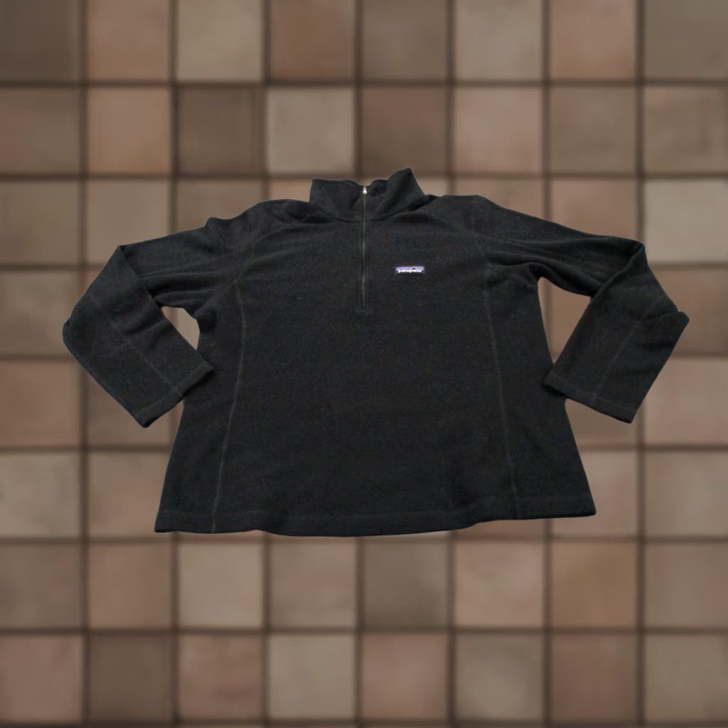 Patagonia Patagonia Jacket Womens L Black Fleece Zip 1/4 Pocket Outdoor Windbreaker 25420 90s? Size L / US 10 / IT 46 - 1 Thumbnail