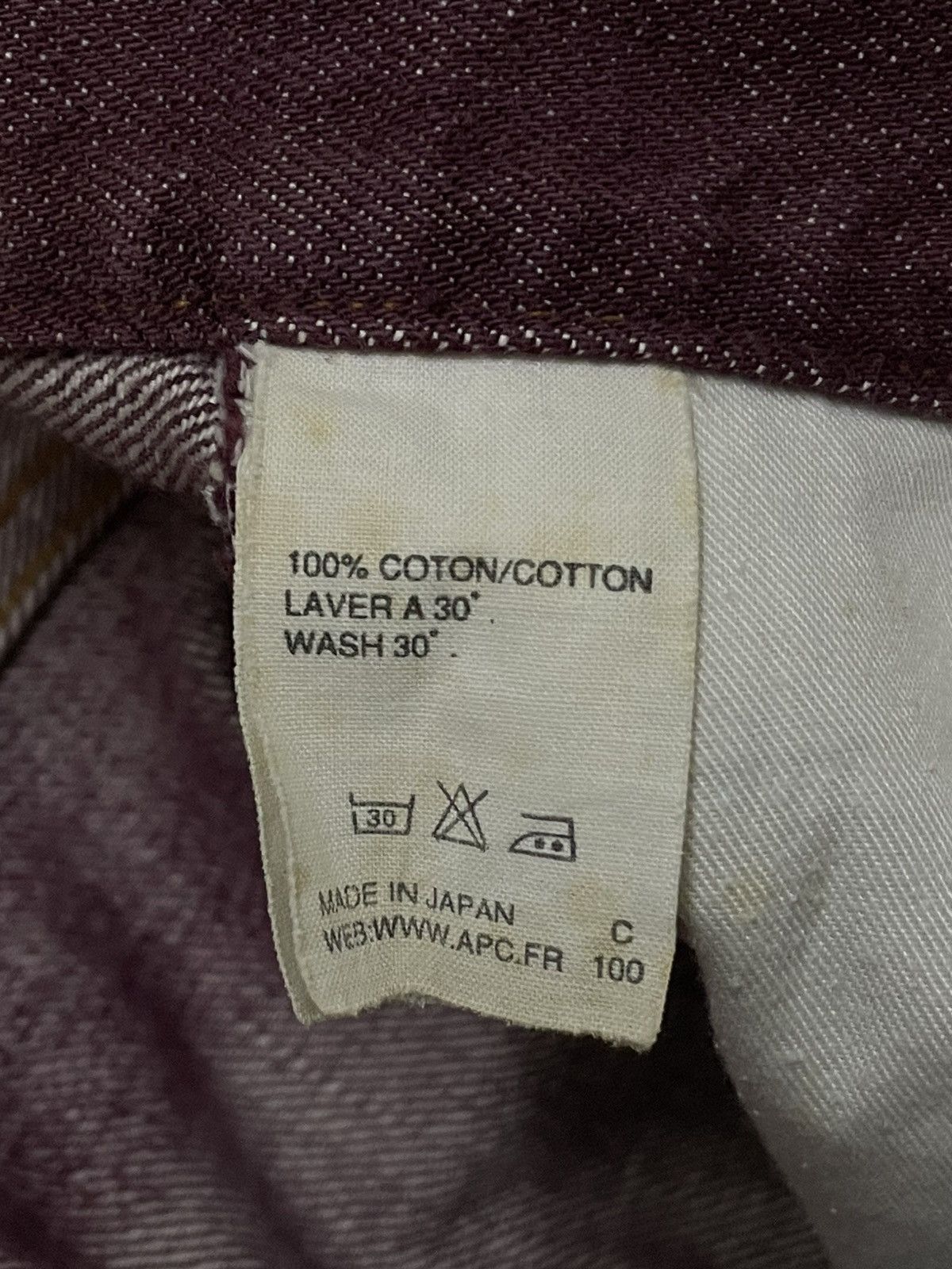 A.P.C. Authentic Designer A.P.C Rue De Fleurus Selvedge Denim Size US 30 / EU 46 - 21 Thumbnail