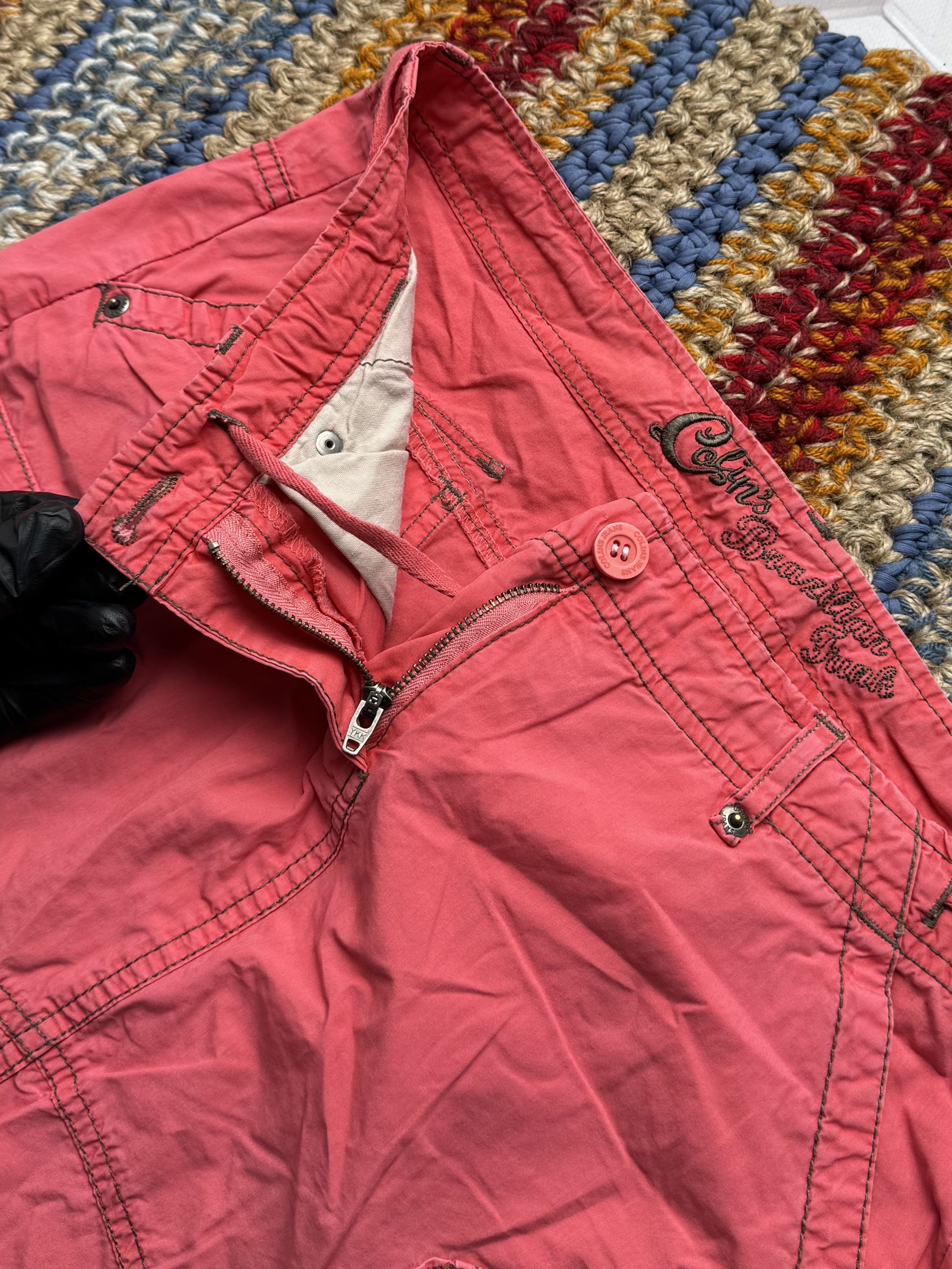 Vintage Vintage Pink Cargo Mini Skirt Low Rise Y2K Utility (E4) Size 30" / US 8 / IT 44 - 3 Thumbnail