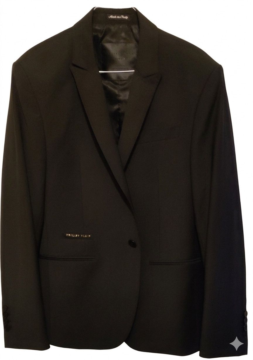 Philipp Plein Philipp Plein Men's Black Blazer – Sartoria Black Pltd Edtn Size 44R - 2 Thumbnail