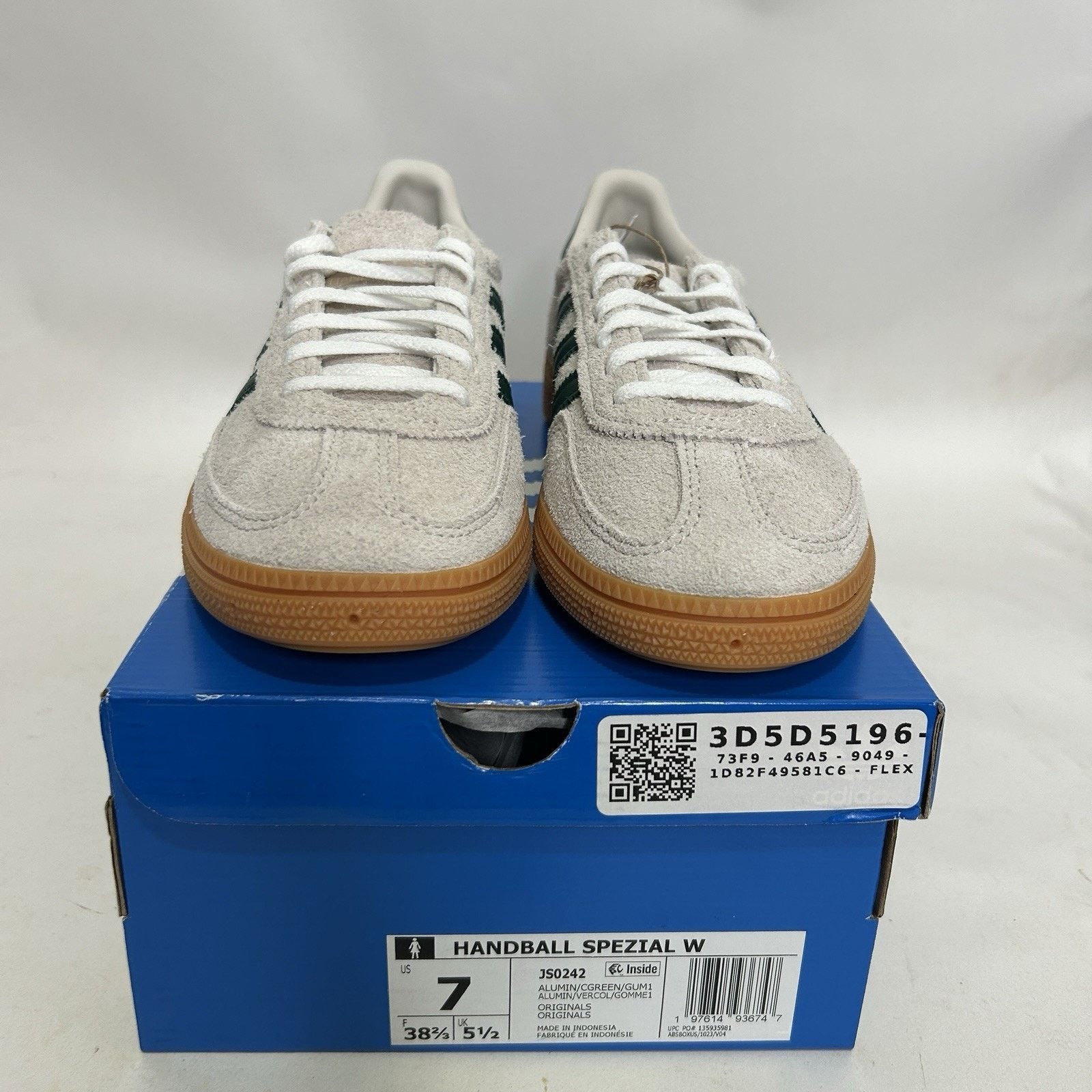Adidas Adidas Handball Spezial WMNS “Alumina Grey Collegiate Green” Size US 7 / IT 37 - 2 Thumbnail