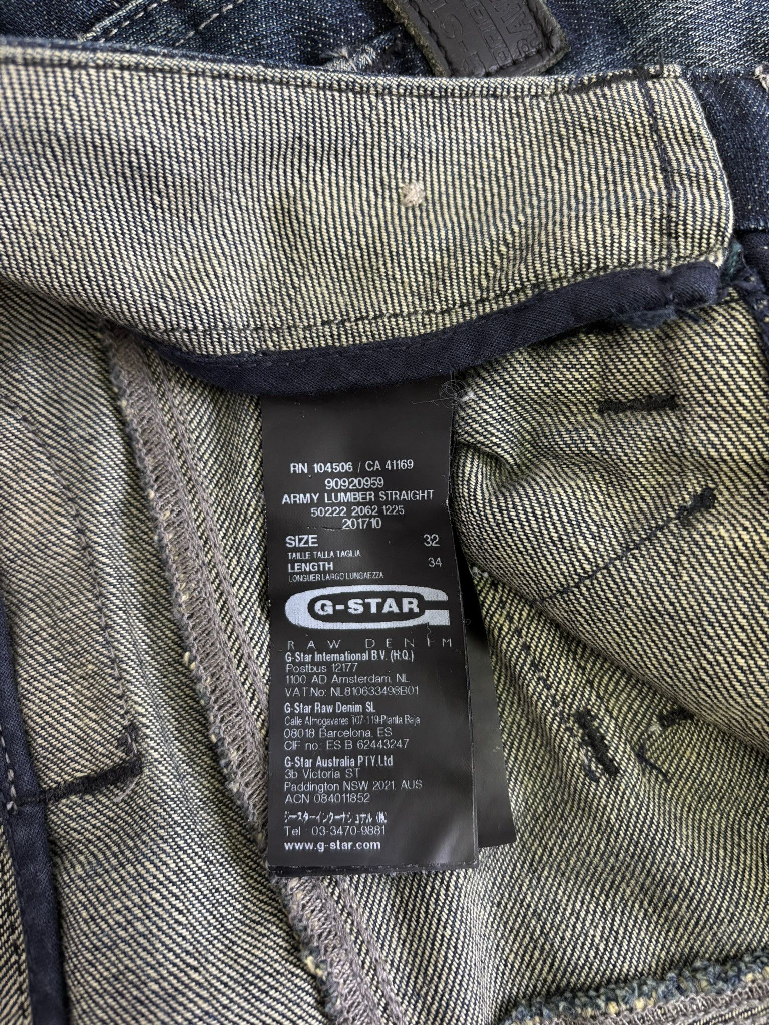 G-Star G-Star Army Lumber Straight Jeans Size 32-34 Size US 32 / EU 48 - 20 Thumbnail