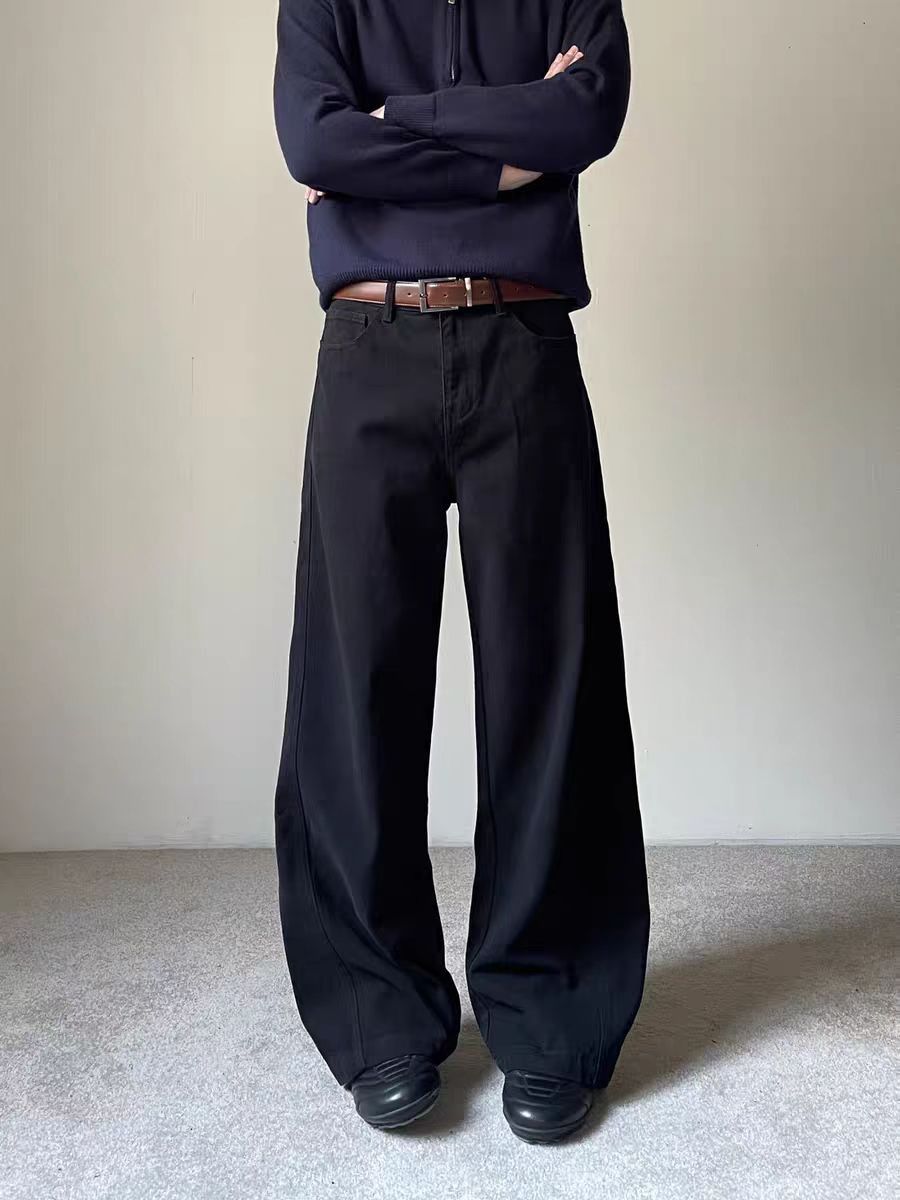Jean Black loose-fitting casual work pants Size US 32 / EU 48 - 1 Thumbnail