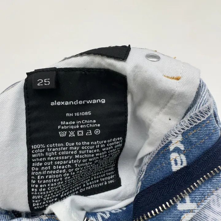 Alexander Wang Alexander Wang Logo Denim Shorts for Women - Size 25" / US 0 / IT 36 - 5 Thumbnail