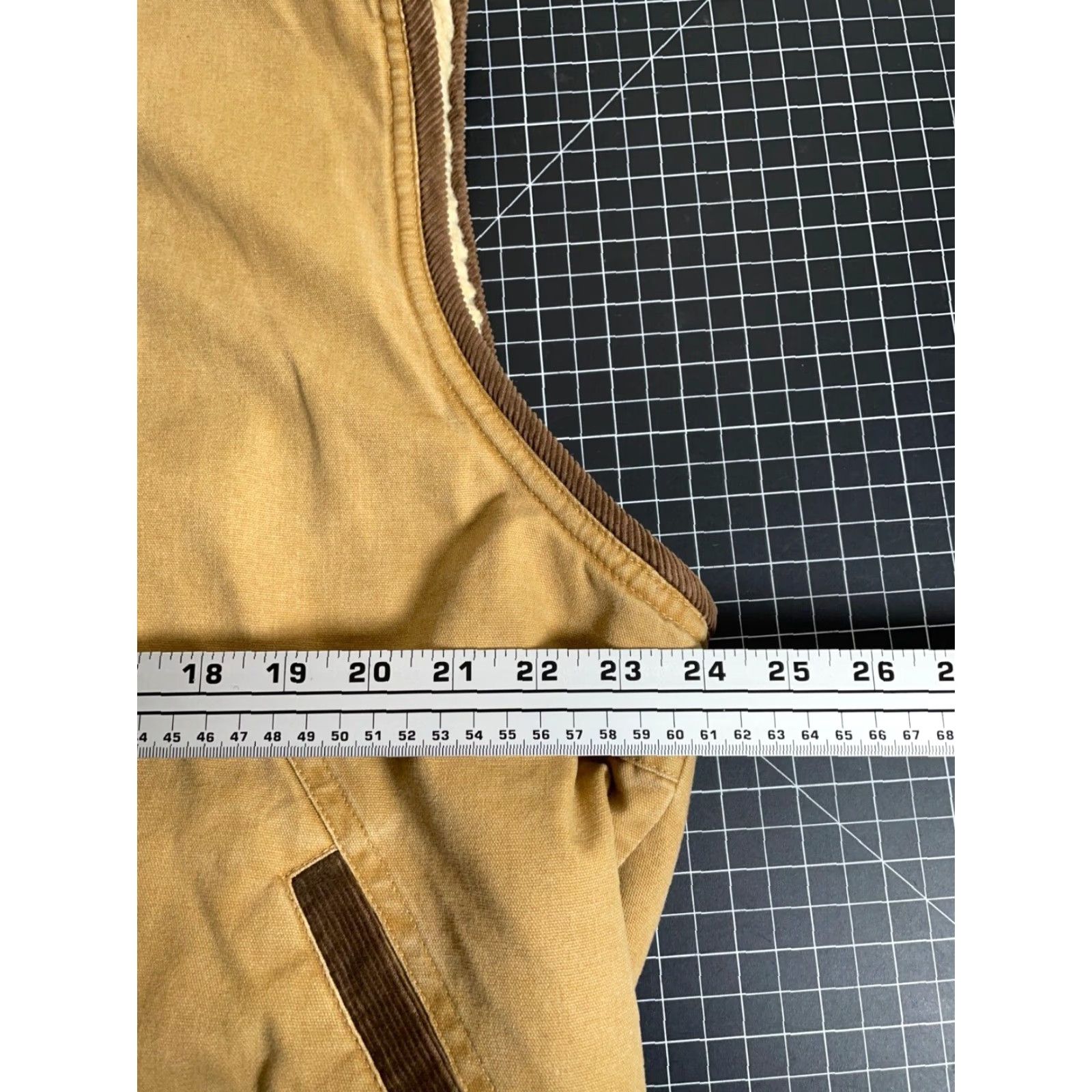 Wrangler Wrangler Hero Sherpa Lined Canvas Vest Adult Large Brown Corduroy Collar Zip Up Size US L / EU 52-54 / 3 - 4 Thumbnail