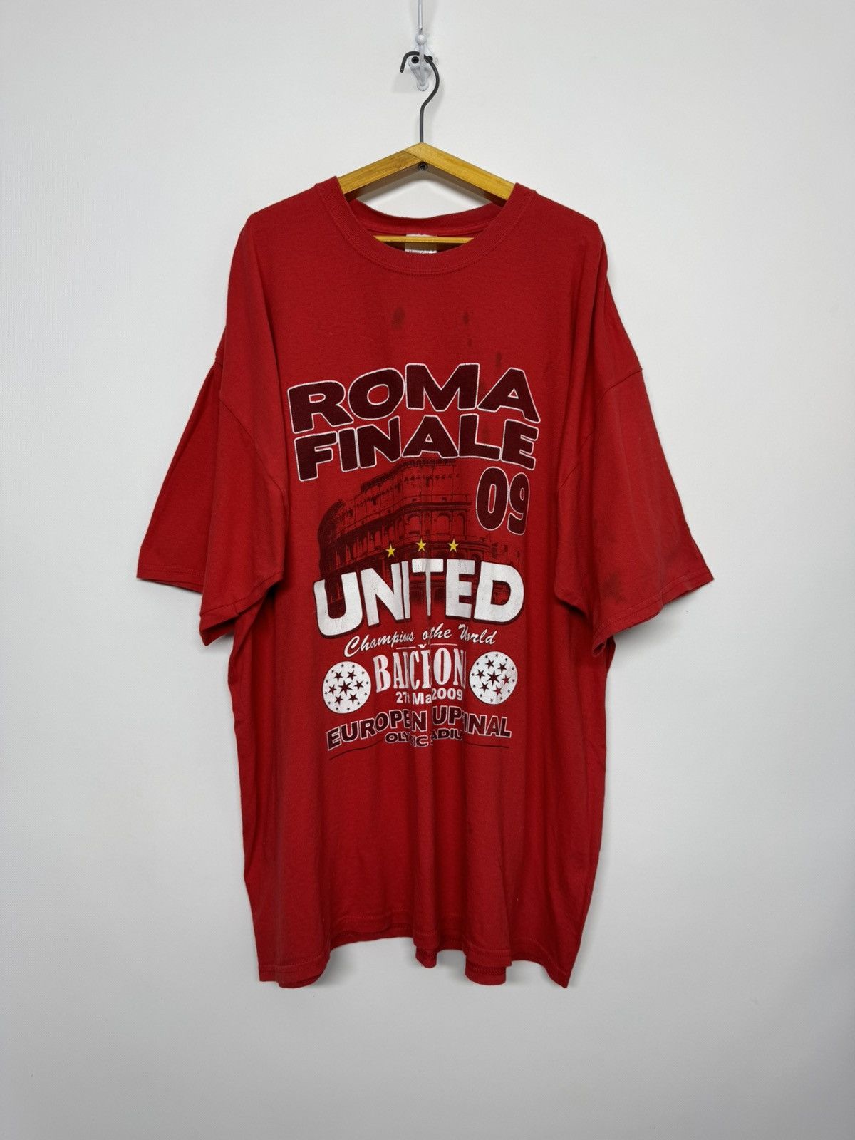 Gildan 2008 Euro Cup Final Roma United Inter Barcelona T Shirt Size US XXL / EU 58 / 5 - 4 Thumbnail