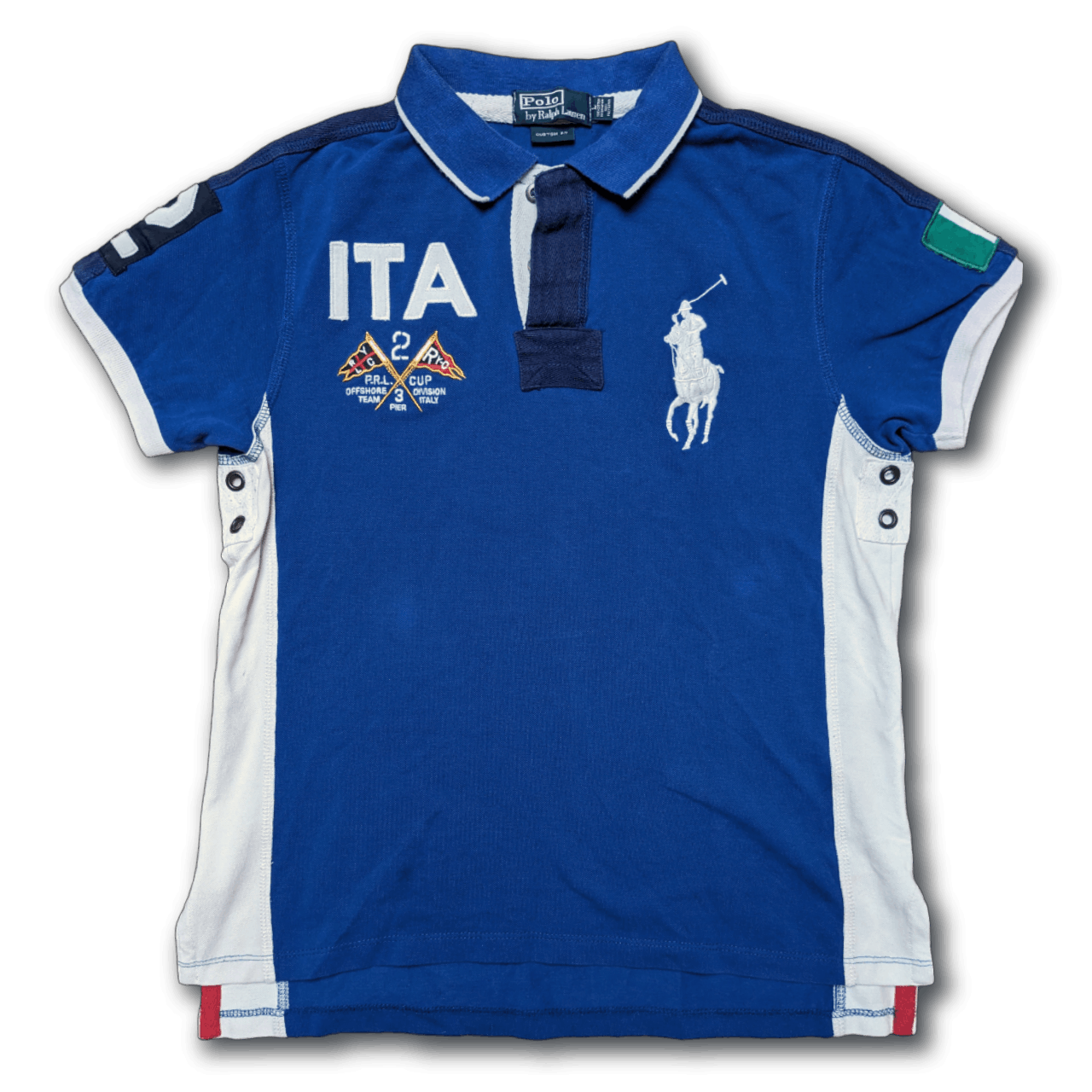 image of Polo Ralph Lauren x Ralph Lauren Vintage Y2K Chief Keef Ralph Laurent Blue Italy Polo Large, Men's