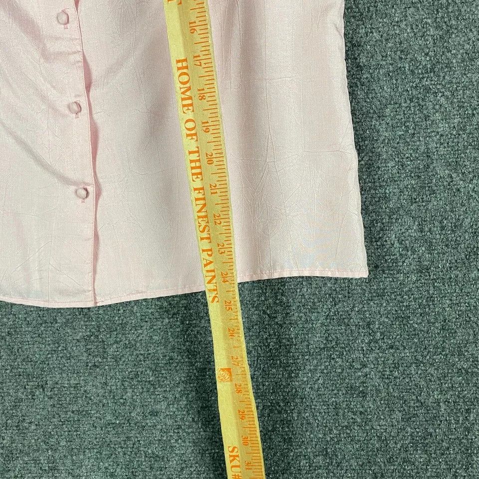 Vintage Pykettes Top Women's 14 Short Sleeve Button Up Polyester Size XL / US 12-14 / IT 48-50 - 6 Thumbnail