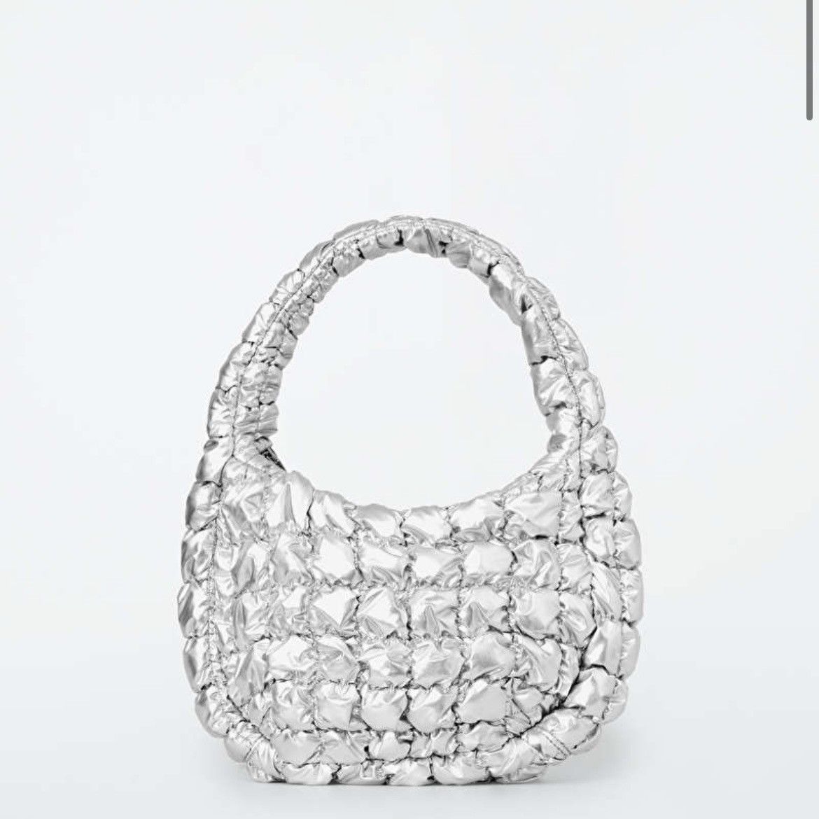 Cos COS Quilted Mini Bag NWT Silver Size ONE SIZE - 1 Thumbnail