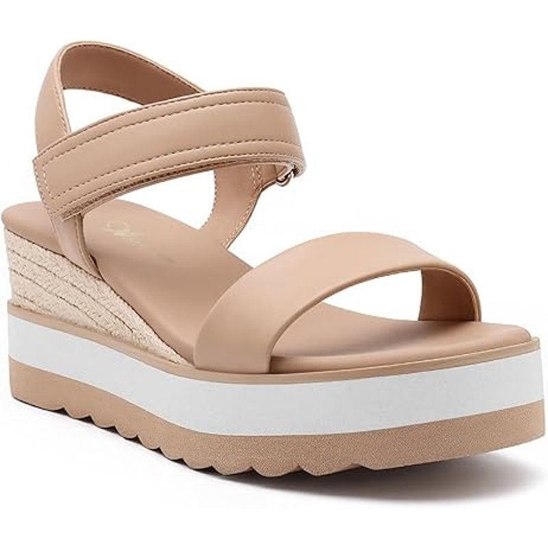 Other Athlefit Women's 6.5 Tan Espadrille Platform Sandals Size US 6.5 / IT 36.5 - 5 Thumbnail