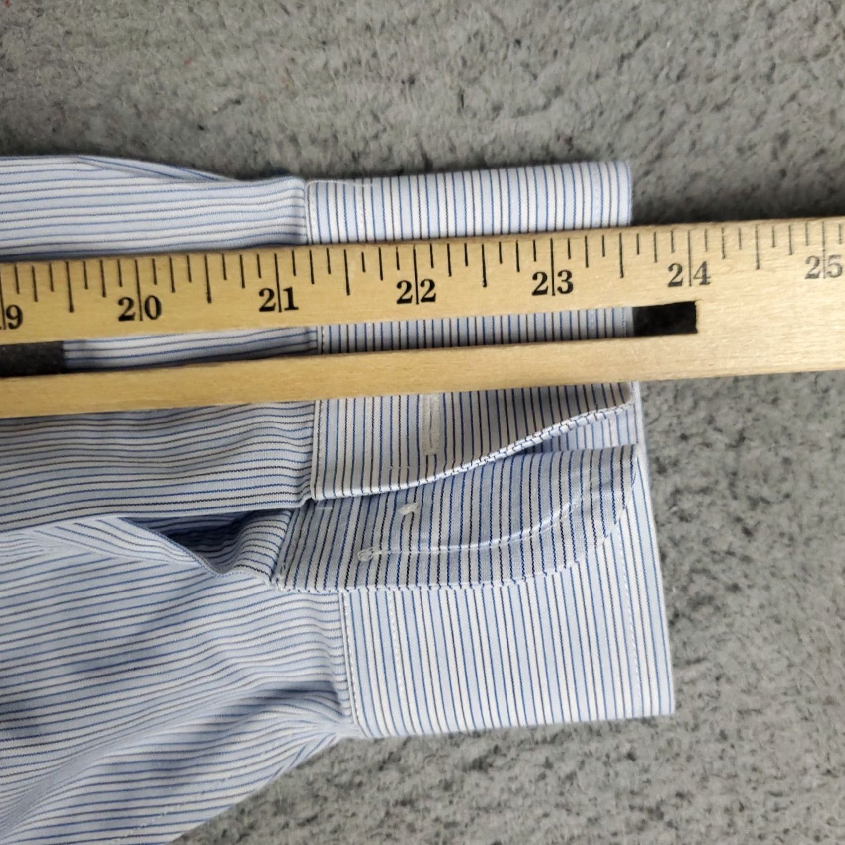 Brooks Brothers Brooks Brothers Shirt Mens 17 Blue Striped Regent Dress Button Up Long Sleeve Regular 100% Cotton Blue Striped Dress Shirt Mens Size 46R - 7 Thumbnail