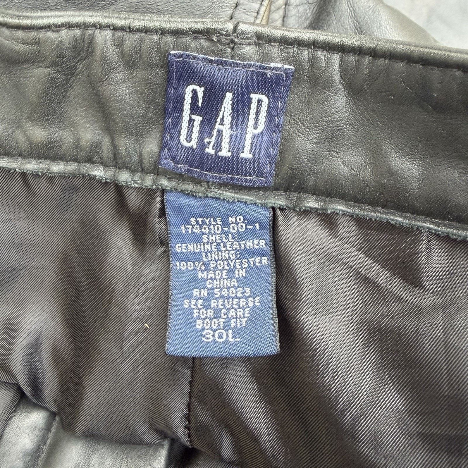 Gap × Vintage Vintage Y2K Gap Black Bootcut Leather Pants Size 30x33.5 30L Size US 30 / EU 46 - 7 Thumbnail