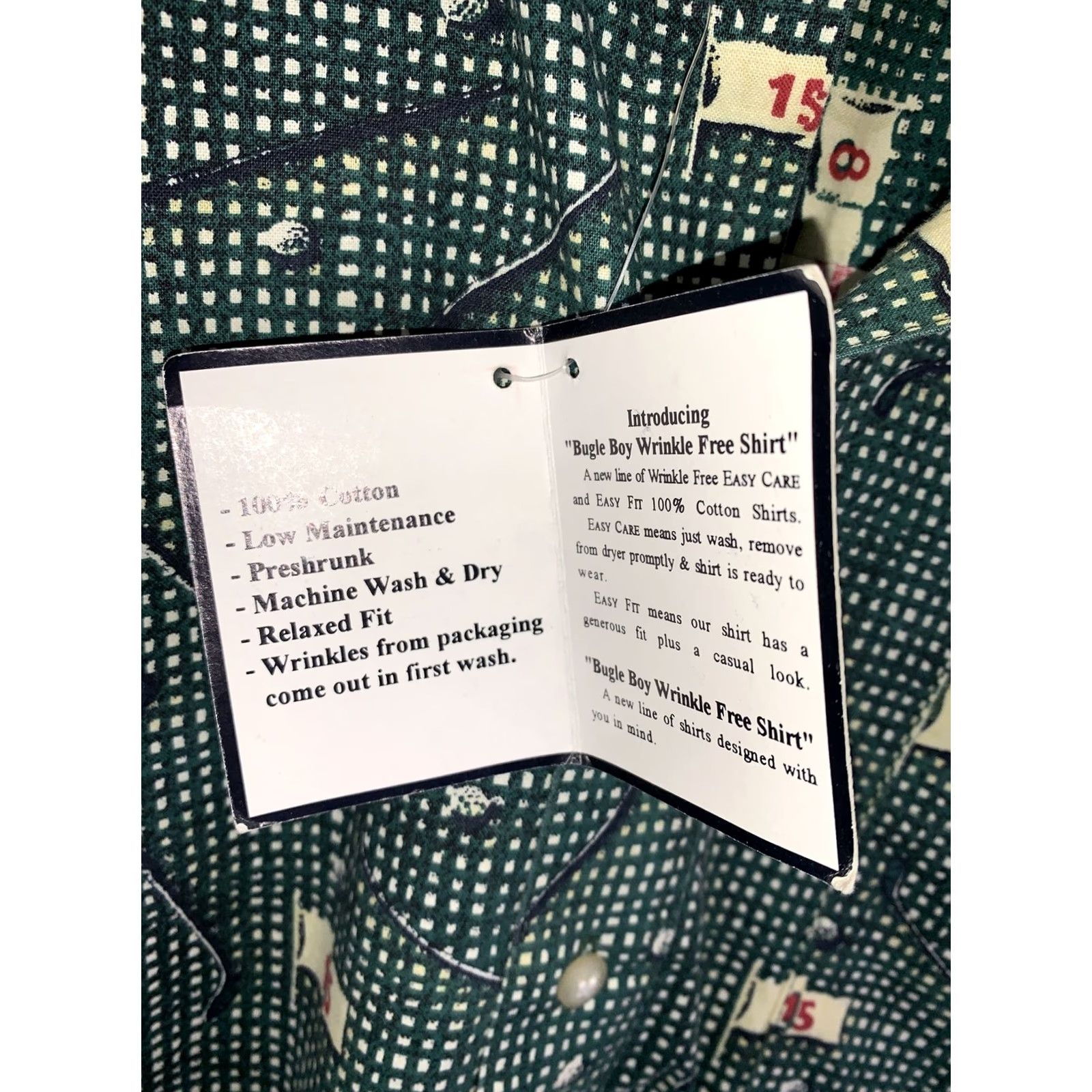 Bugle Boy VINTAGE Bugle Boy All Over Golf Print Cotton Short Sleeve Button Up Mens NWT Size US 33 - 4 Thumbnail