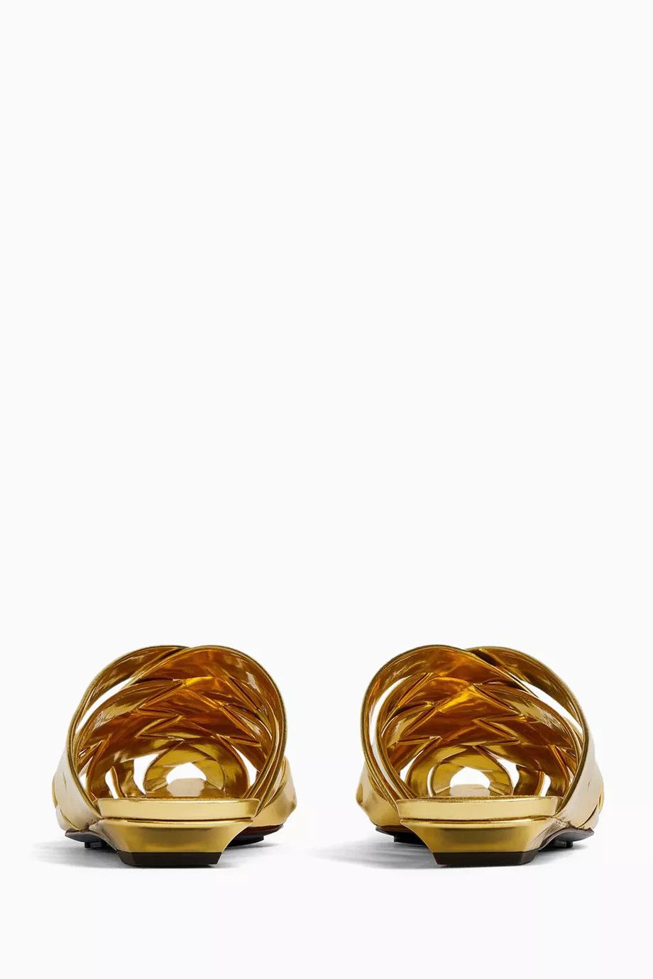 Bottega Veneta o1n1vont0325 Alfie Slippers in Gold Size US 8 / IT 38 - 4 Thumbnail