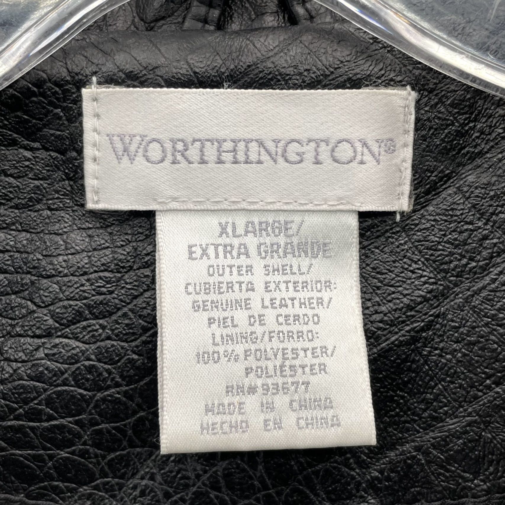 Vintage VINTAGE Worthington Leather Jacket Women XL Black Button Up 70s Moto Chic Office Jacket Size XL / US 12-14 / IT 48-50 - 3 Thumbnail