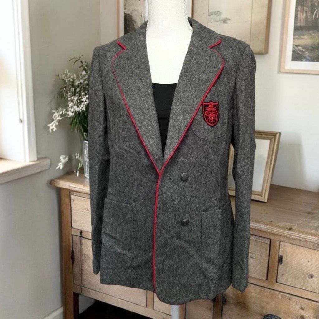 Other Vintage 70’s Gray Crested Wool Blazer Sz M Preppycore Size M / US 6-8 / IT 42-44 - 11 Thumbnail